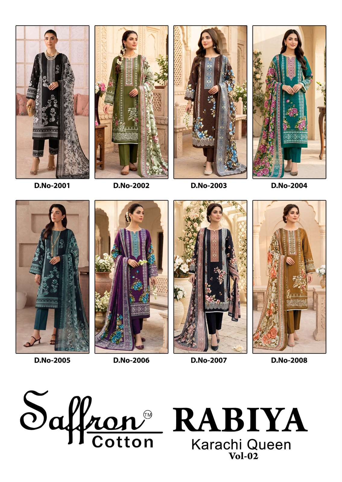 SAFFRON COTTON RABIYA KARACHI QUEEN VOL 2 COTTON DIGITAL PRINT SALWAR SUIT