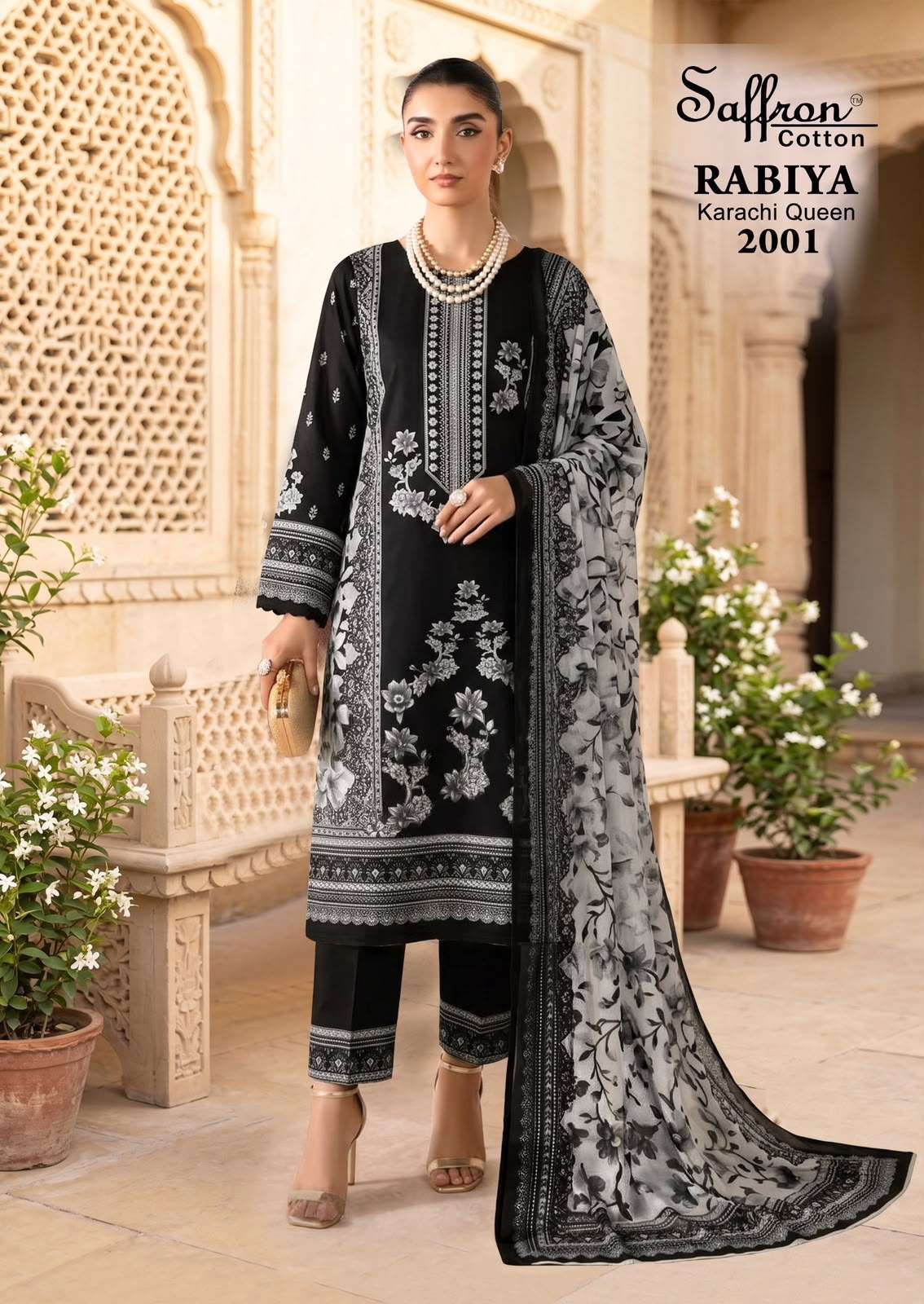 SAFFRON COTTON RABIYA KARACHI QUEEN VOL 2 COTTON DIGITAL PRINT SALWAR SUIT