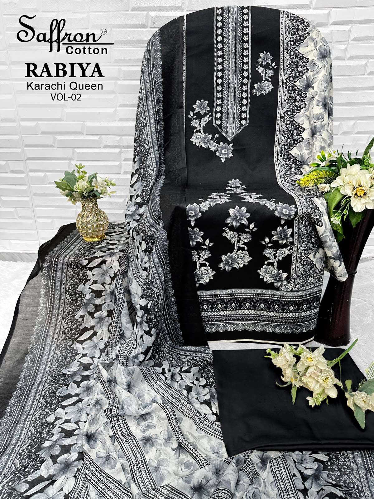 SAFFRON COTTON RABIYA KARACHI QUEEN VOL 2 COTTON DIGITAL PRINT SALWAR SUIT