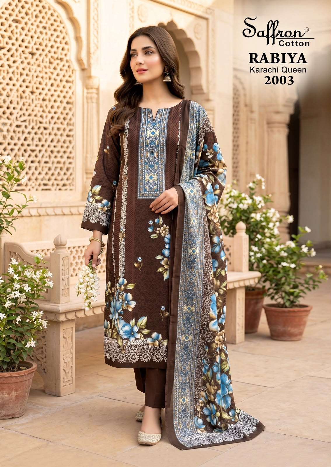 SAFFRON COTTON RABIYA KARACHI QUEEN VOL 2 COTTON DIGITAL PRINT SALWAR SUIT