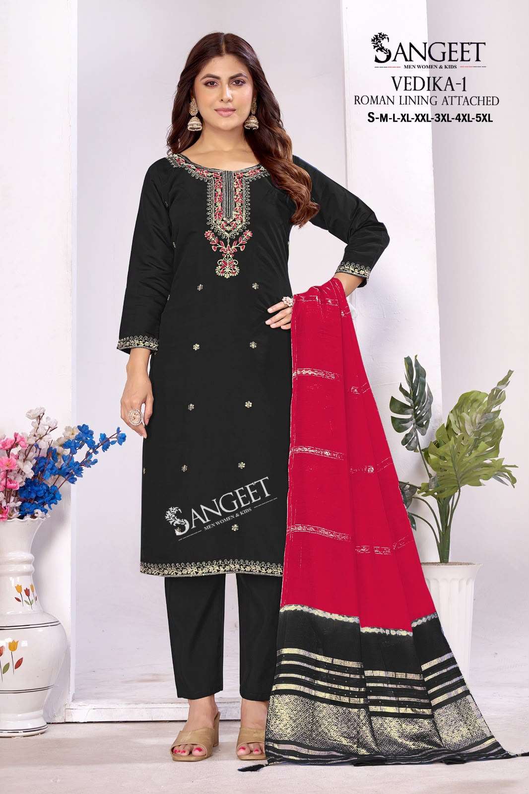 SANGEET VEDIKA VOL 1 SILK FANCY WORKS LADIES KURTI PANT WITH DUPATTA 