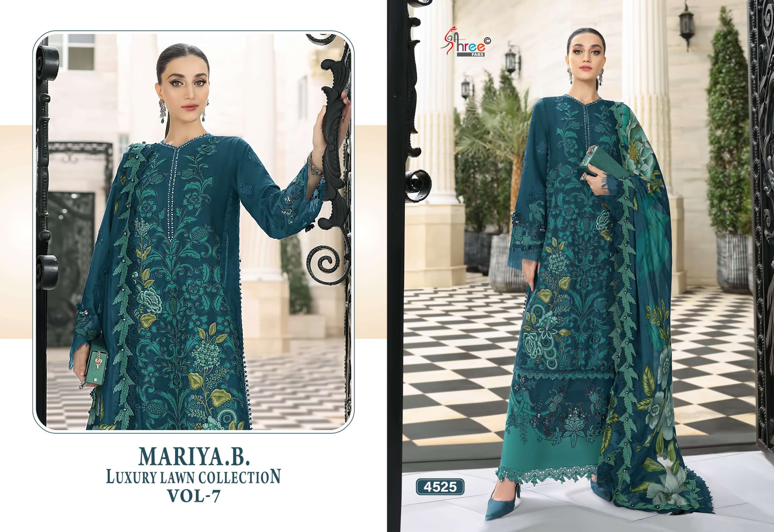 SHREE FABS MARIYA B LUXURY LAWN COLLECTION VOL 7 COTTON DESIGNER WORK PAKISTANI SUIT
