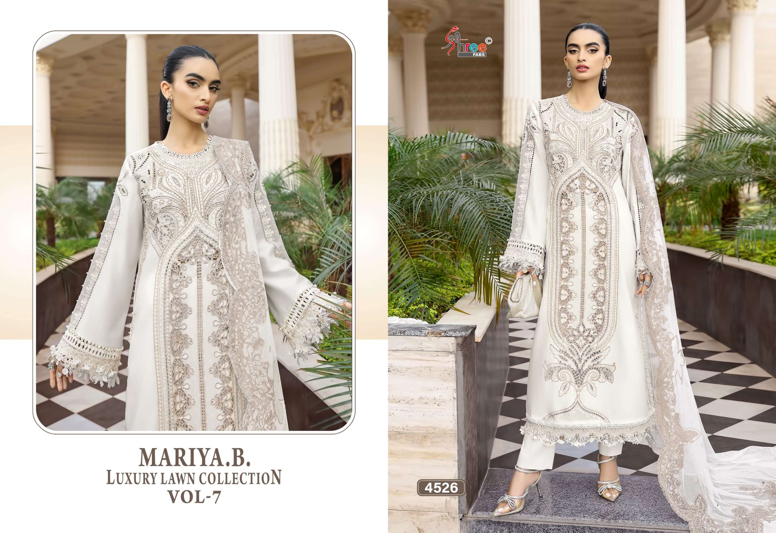 SHREE FABS MARIYA B LUXURY LAWN COLLECTION VOL 7 COTTON DESIGNER WORK PAKISTANI SUIT