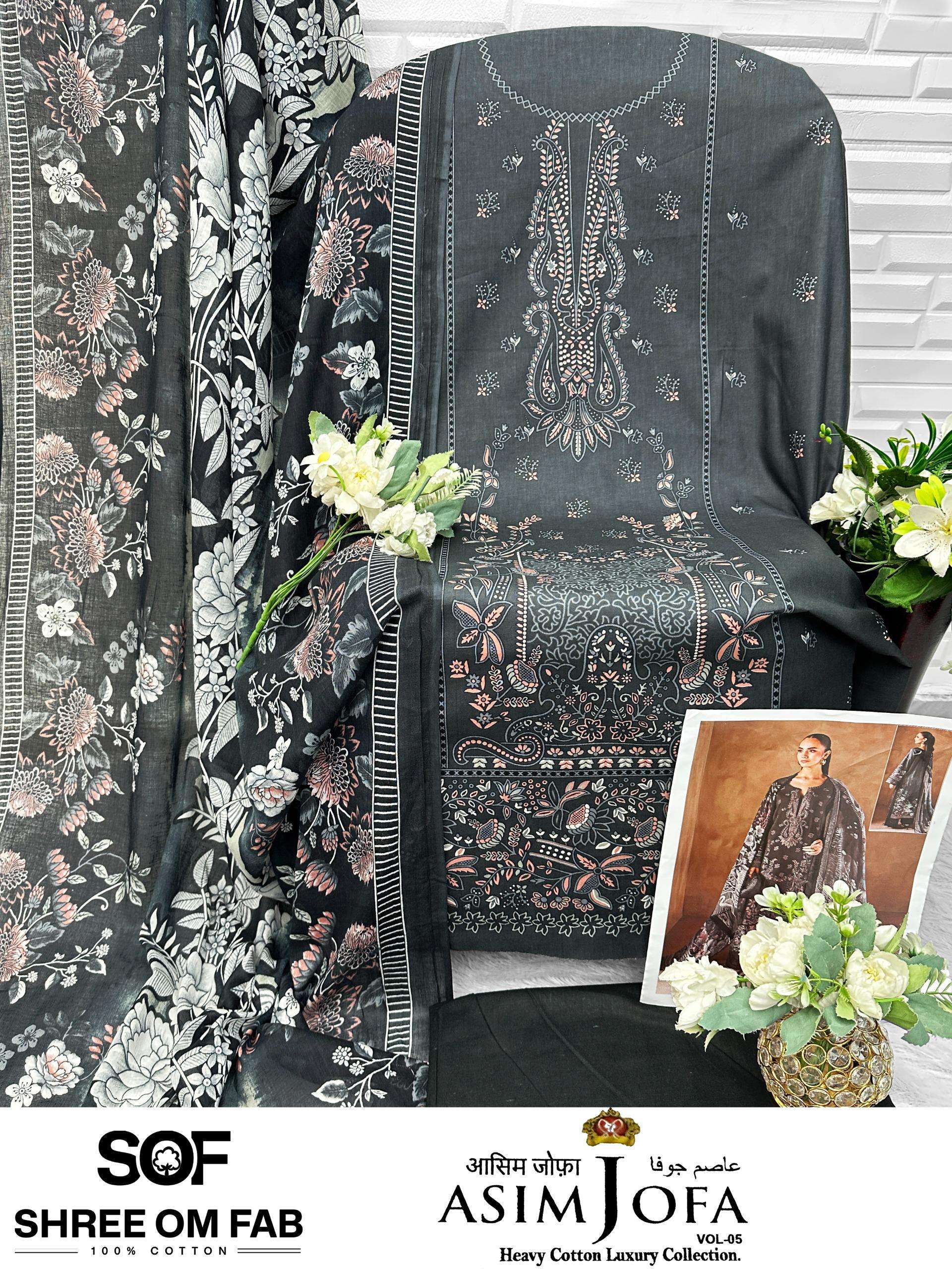 SHREE OM FAB ASIM JOFA VOL 5 COTTON DIGITAL PRINT SALWAR SUIT