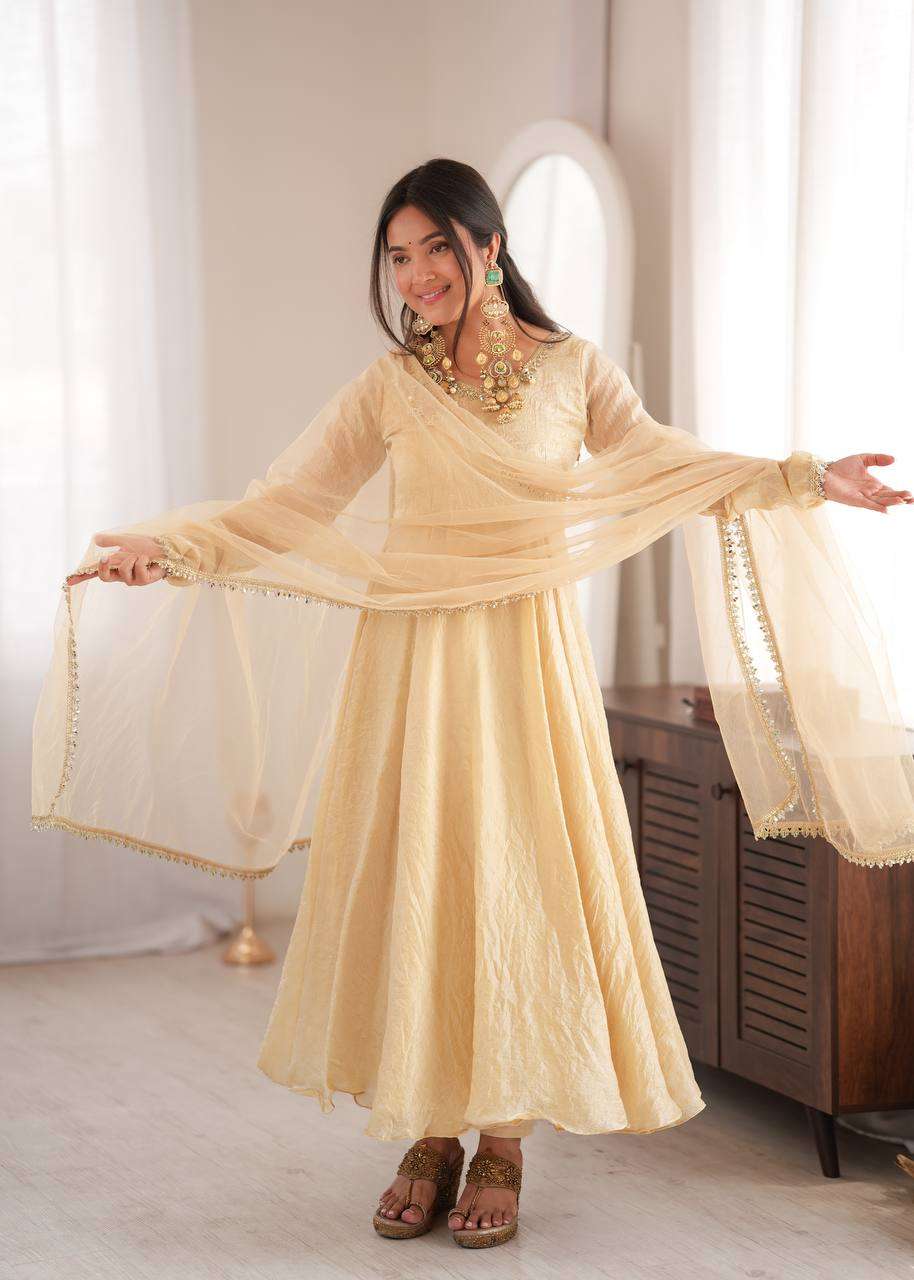 SRK 5355 GORGEOUS PREETY LOOK DESIGNER LADIES ANARKALI GOWN STYLE LADIES SUIT