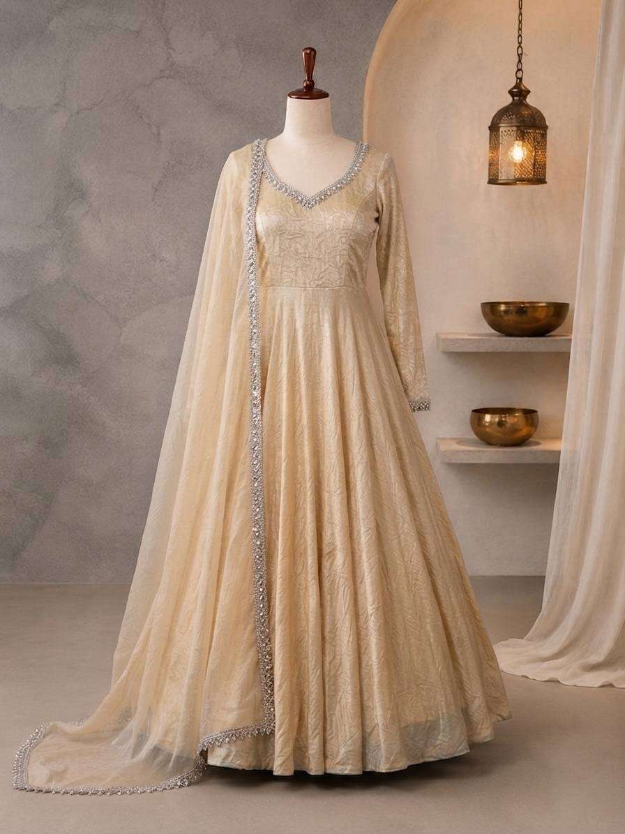 SRK 5355 GORGEOUS PREETY LOOK DESIGNER LADIES ANARKALI GOWN STYLE LADIES SUIT