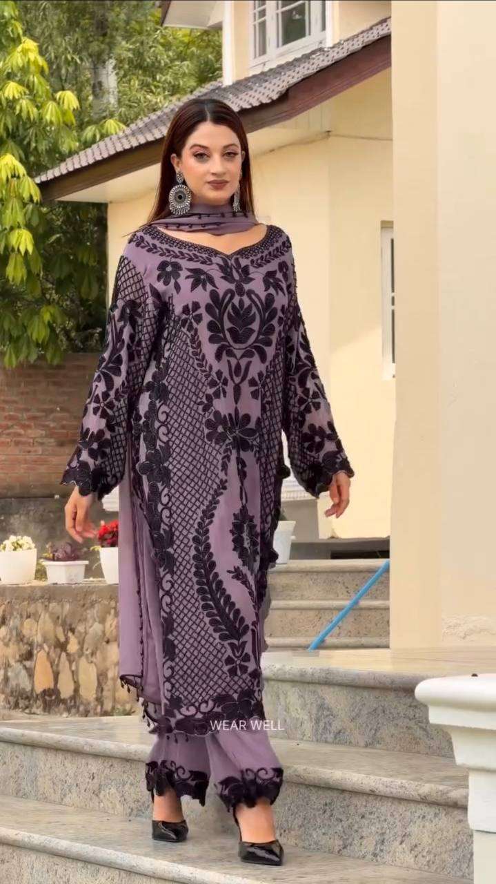 SRK 5364 FOX GEORGETTE SEQUENCE EMBROIDERY DESIGNER WORK PAKISTANI STYLE SUIT