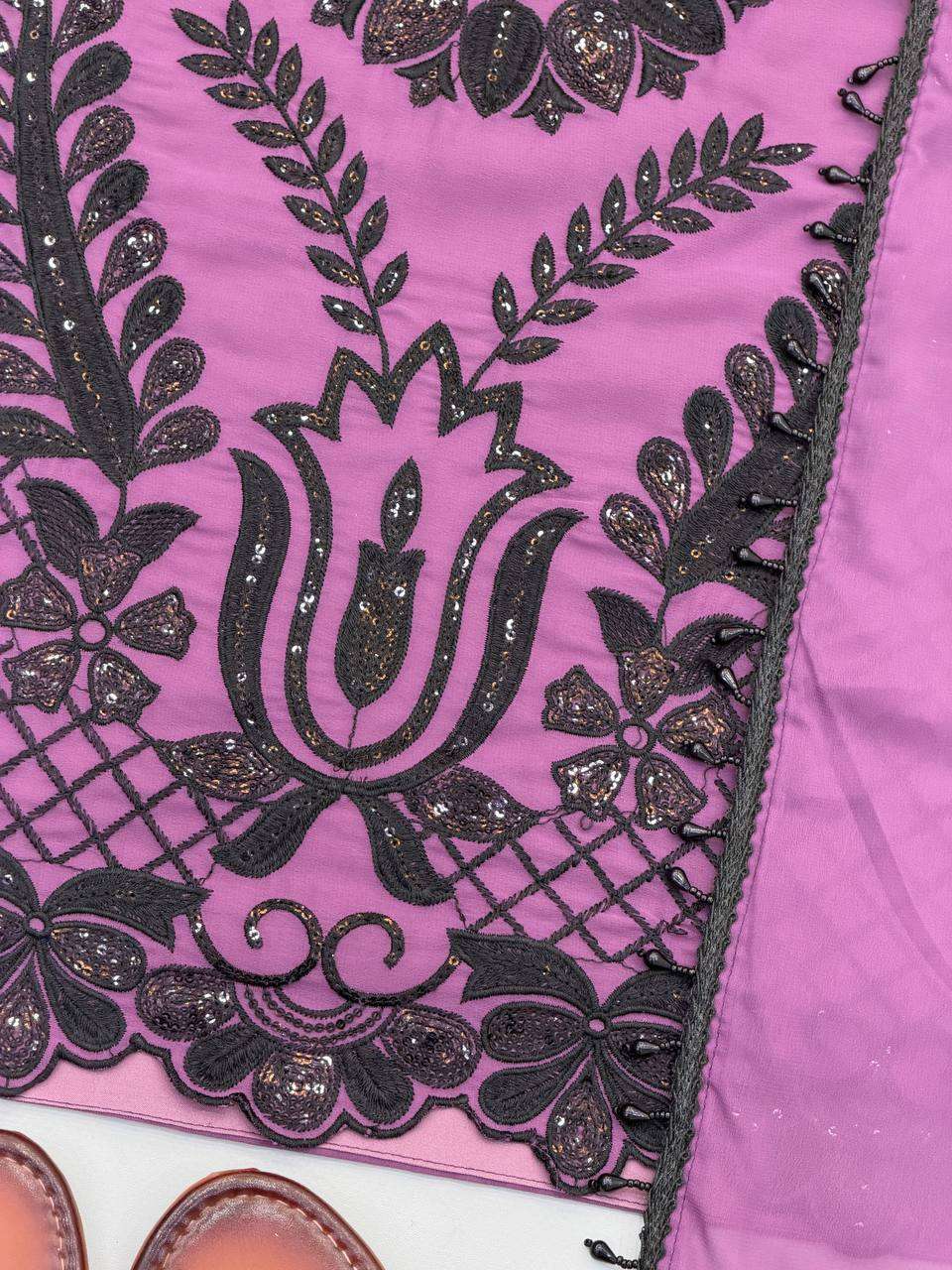 SRK 5364 FOX GEORGETTE SEQUENCE EMBROIDERY DESIGNER WORK PAKISTANI STYLE SUIT