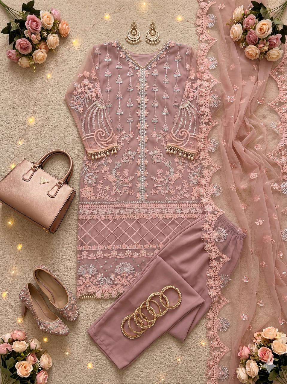 ST 178 BEAUTIFUL DESIGNER LOOK PARTY WEAR PAKISTANI STYLE SUIT 