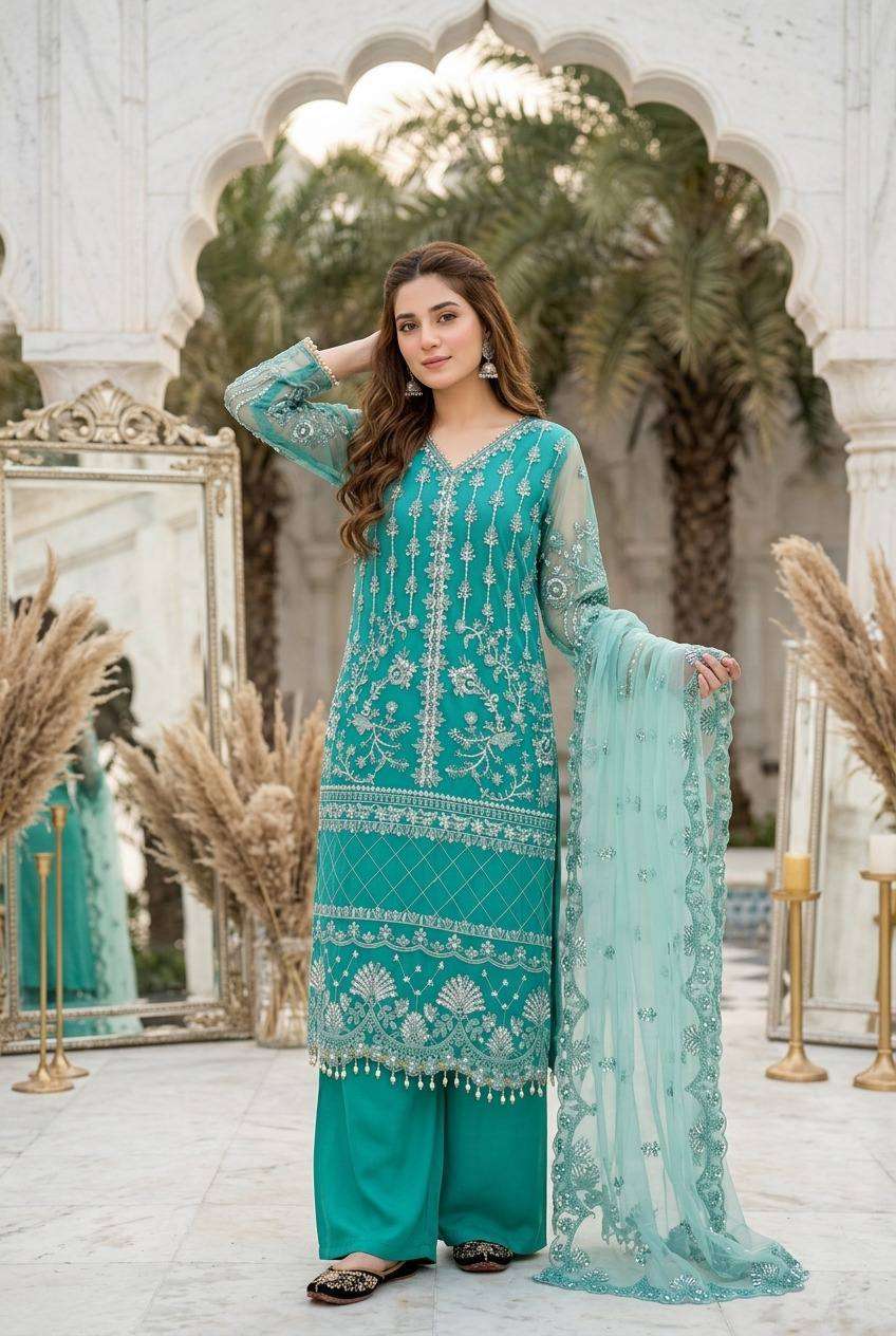 ST 178 BEAUTIFUL DESIGNER LOOK PARTY WEAR PAKISTANI STYLE SUIT 
