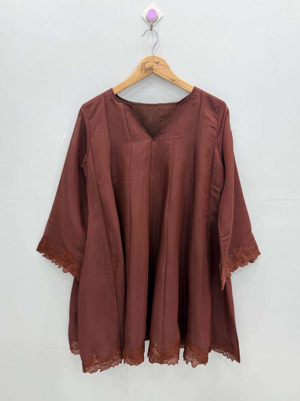 ST 248 CHANDERI PREETY LOOKS LADIES TOP WITH PLAZZO PAIR 