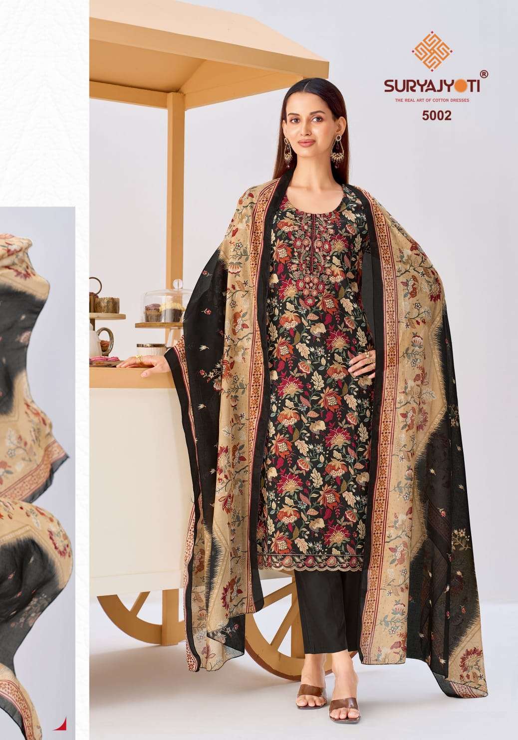 SURYAJYOTI KALA STITCH VOL 5 COTTON PRINT WITH FANCY WORK SUITS 