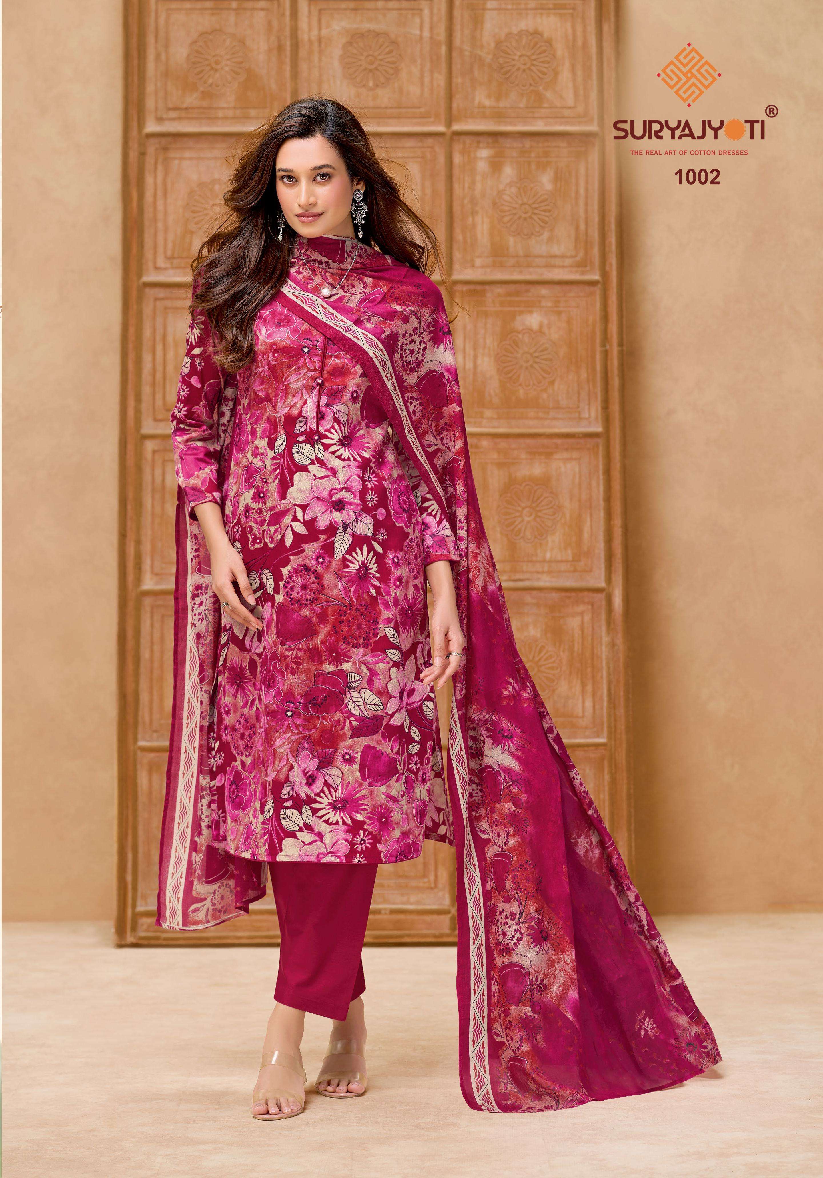  SURYAJYOTI NORA VOL 1 SATIN PRINT FANCY LADIES SUIT