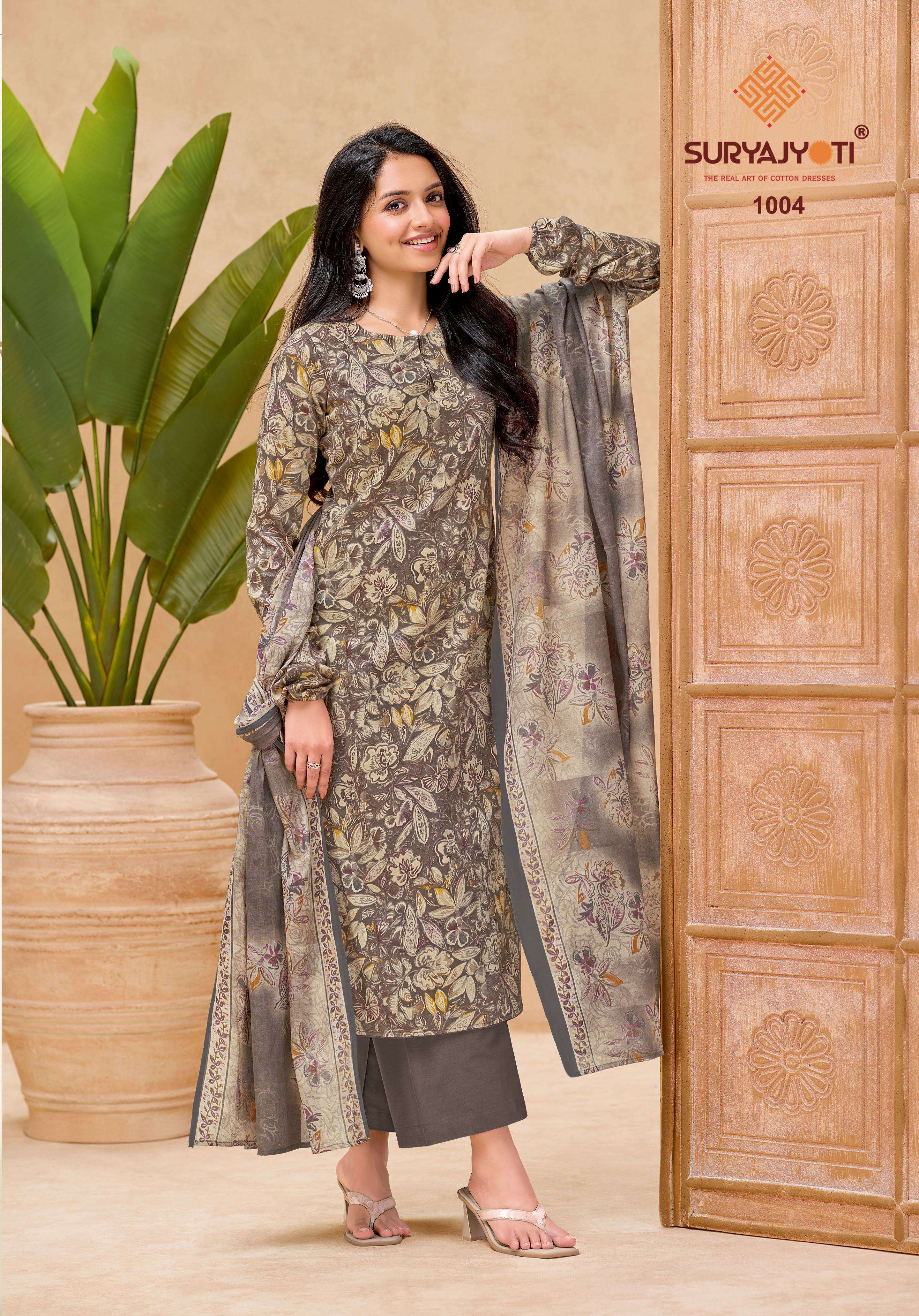  SURYAJYOTI NORA VOL 1 SATIN PRINT FANCY LADIES SUIT