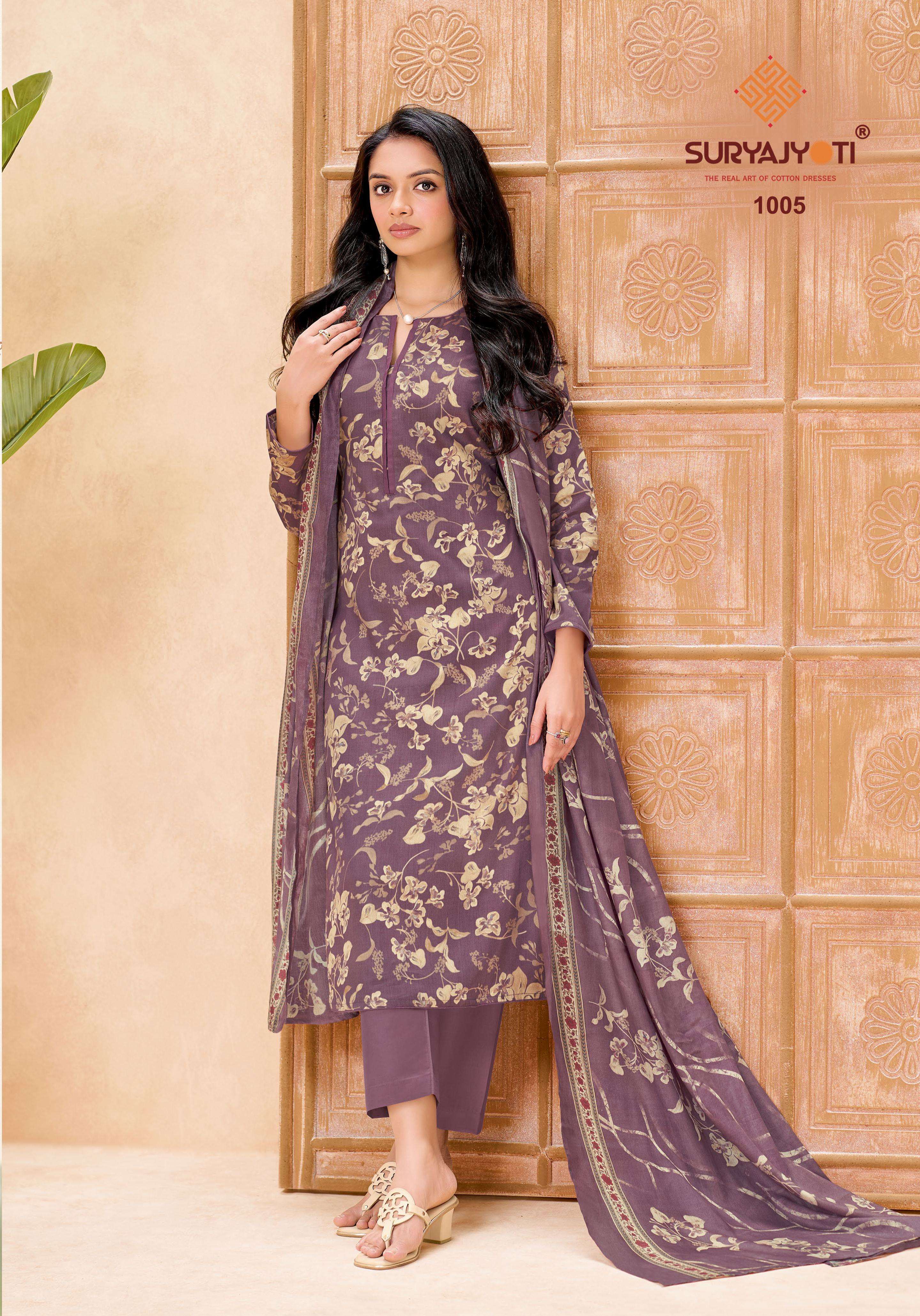  SURYAJYOTI NORA VOL 1 SATIN PRINT FANCY LADIES SUIT