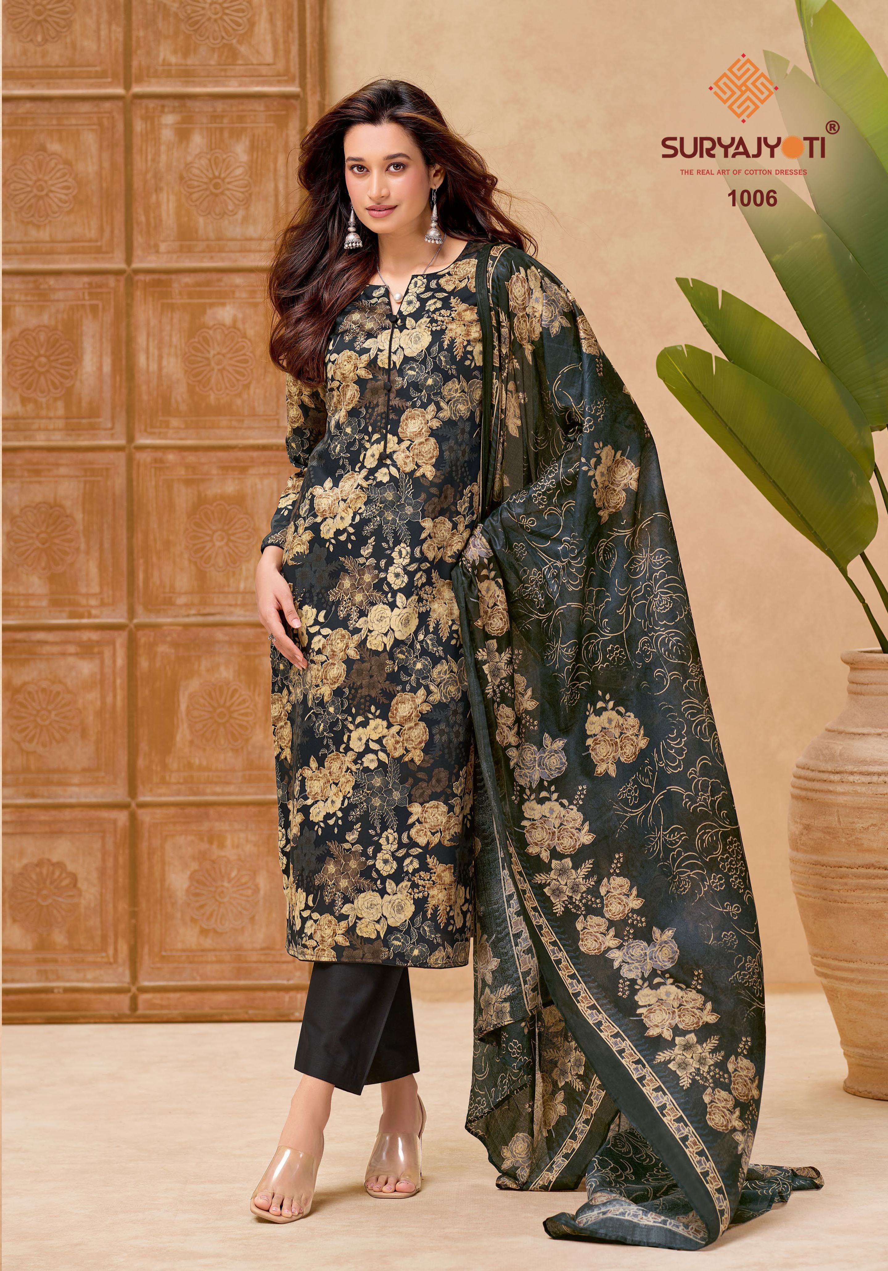  SURYAJYOTI NORA VOL 1 SATIN PRINT FANCY LADIES SUIT