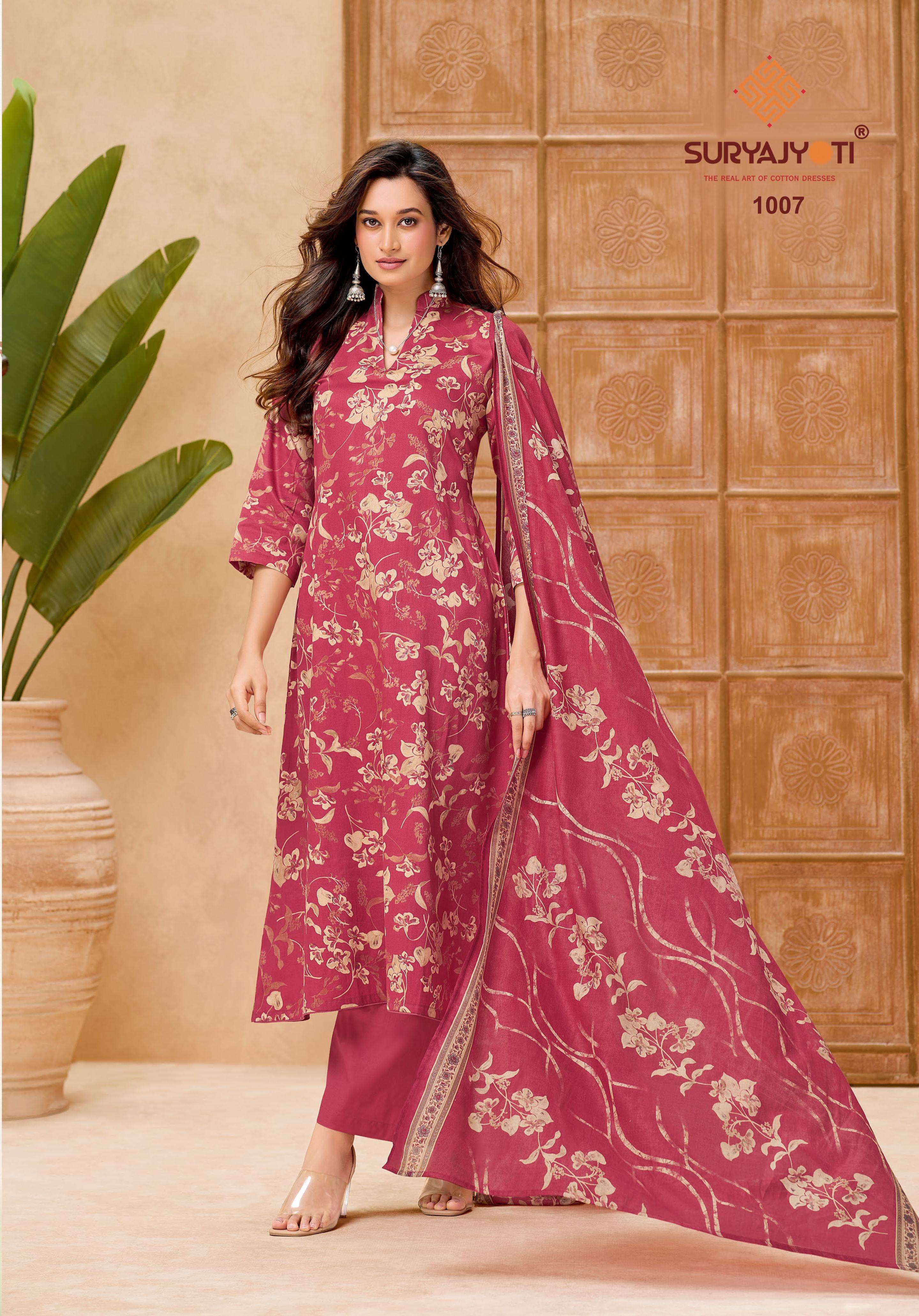  SURYAJYOTI NORA VOL 1 SATIN PRINT FANCY LADIES SUIT