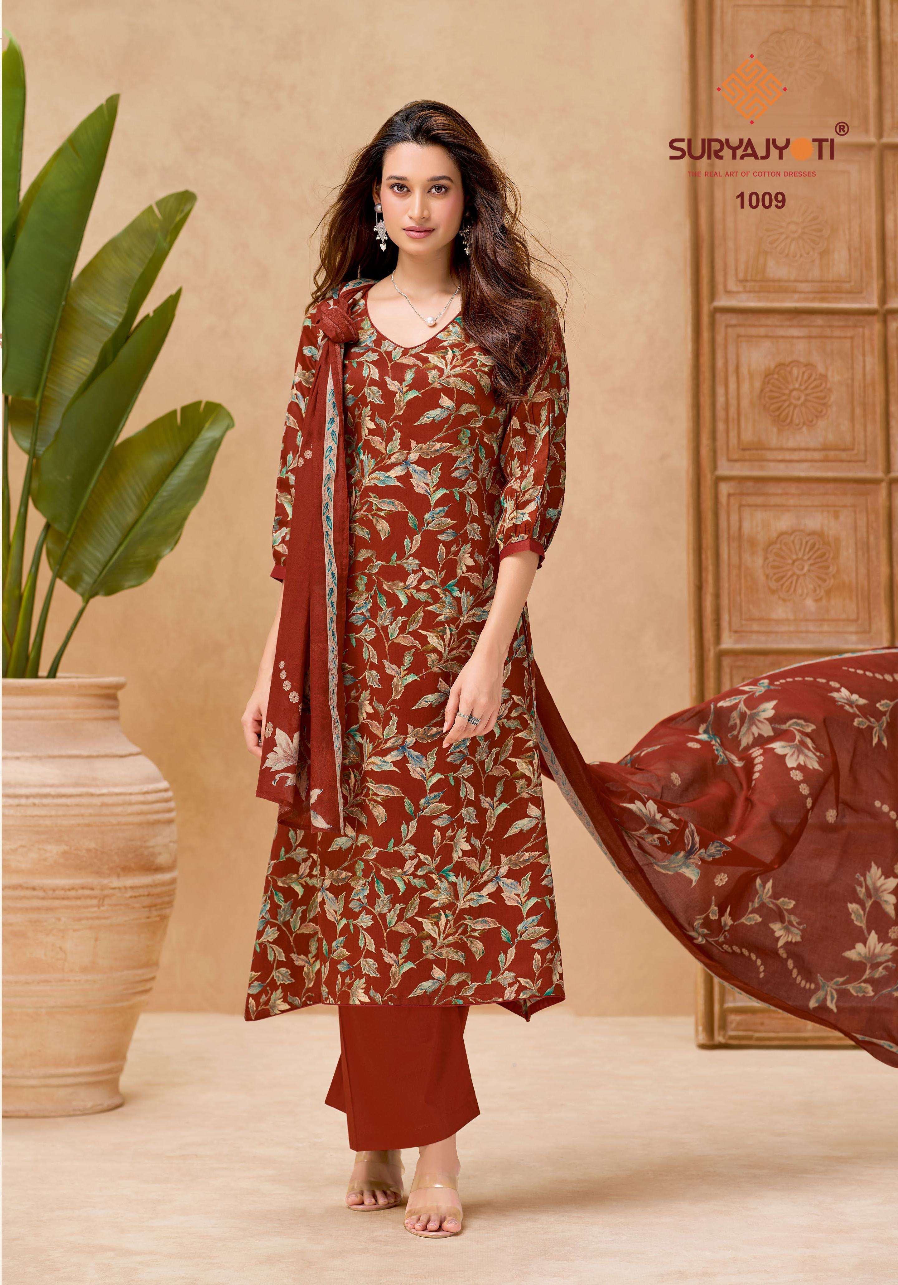  SURYAJYOTI NORA VOL 1 SATIN PRINT FANCY LADIES SUIT