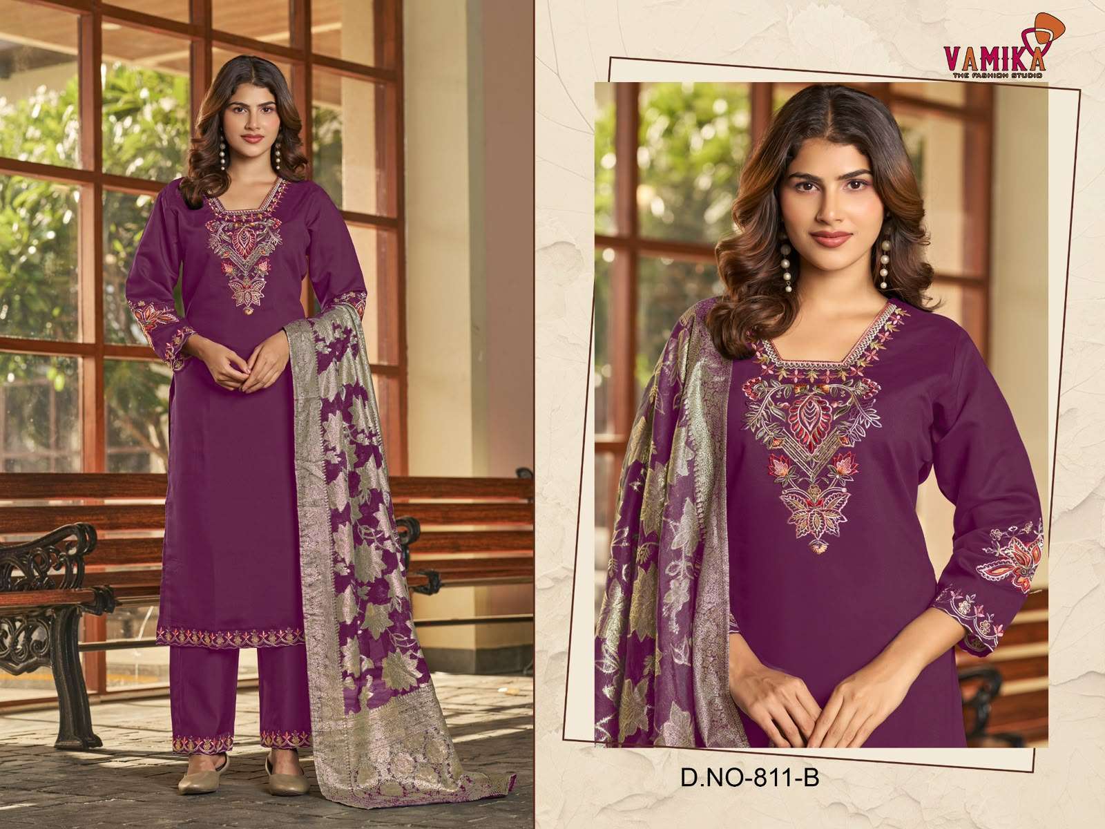 VAMIKA AISHA VISCOSE FANCY WORKS LADIES 3PCS SET COLLECTION 