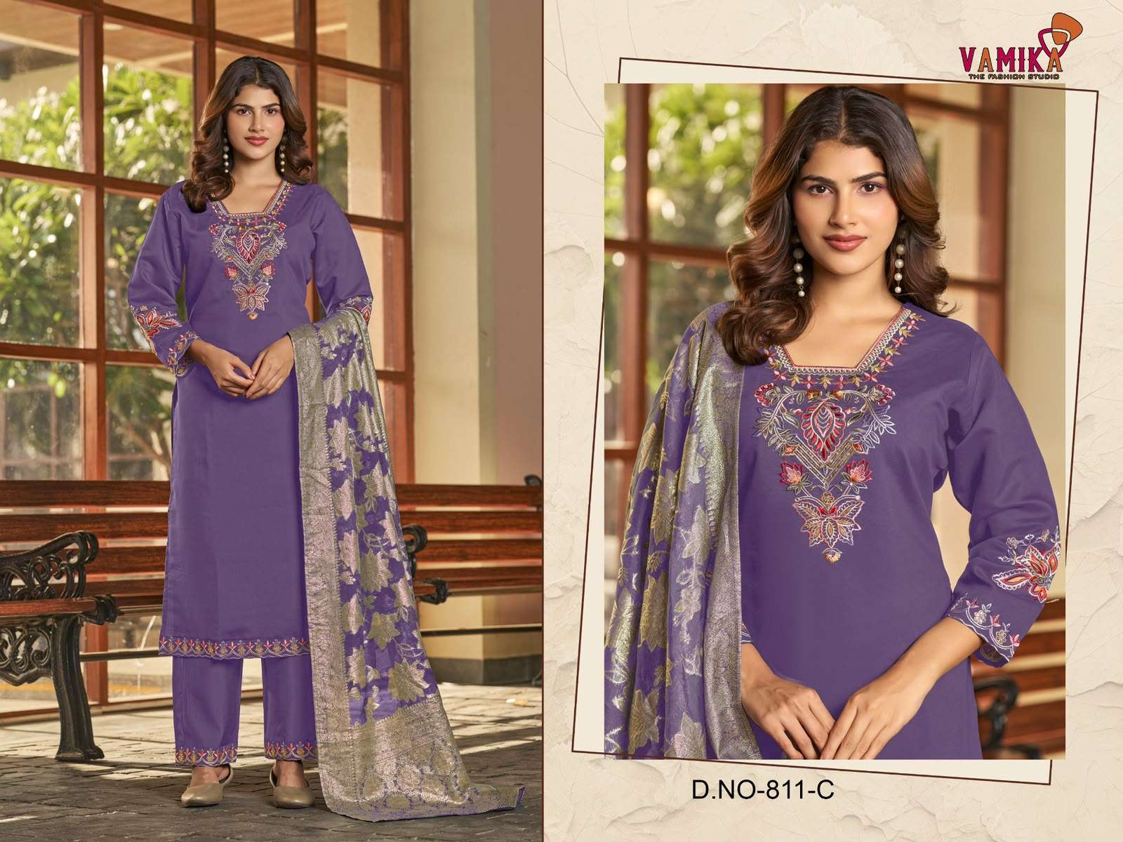 VAMIKA AISHA VISCOSE FANCY WORKS LADIES 3PCS SET COLLECTION 