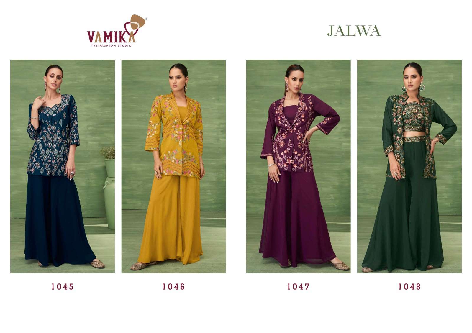 VAMIKA JALWA ROMAN SILK WITH HEAVY EMBROIDERY DESIGNER FUNCTION WEAR DRESS