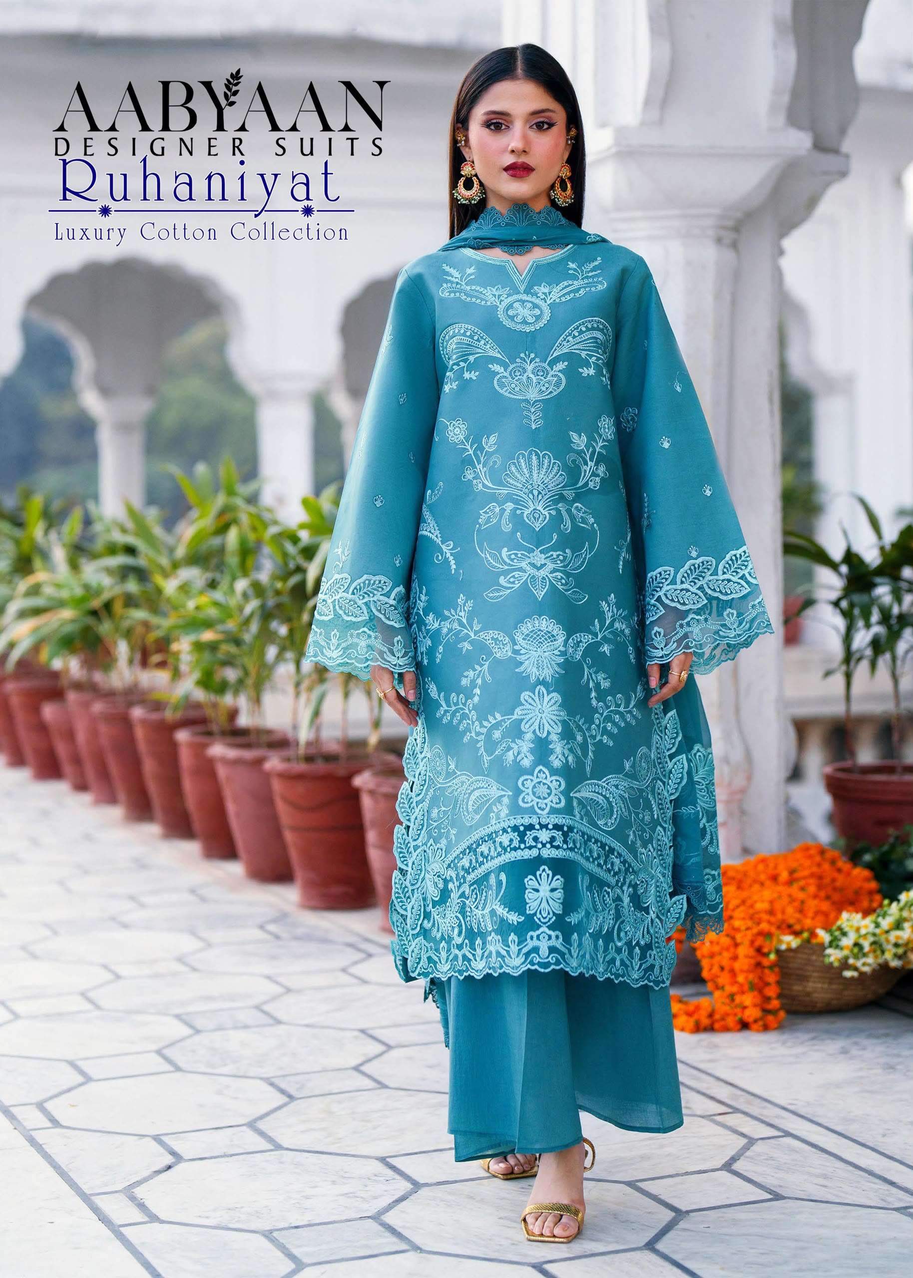 AABYAAN DESIGNER SUIT RUHANIYAT VOL 12 COTTON KARACHI DIGITAL PRINTS SALWAR SUIT