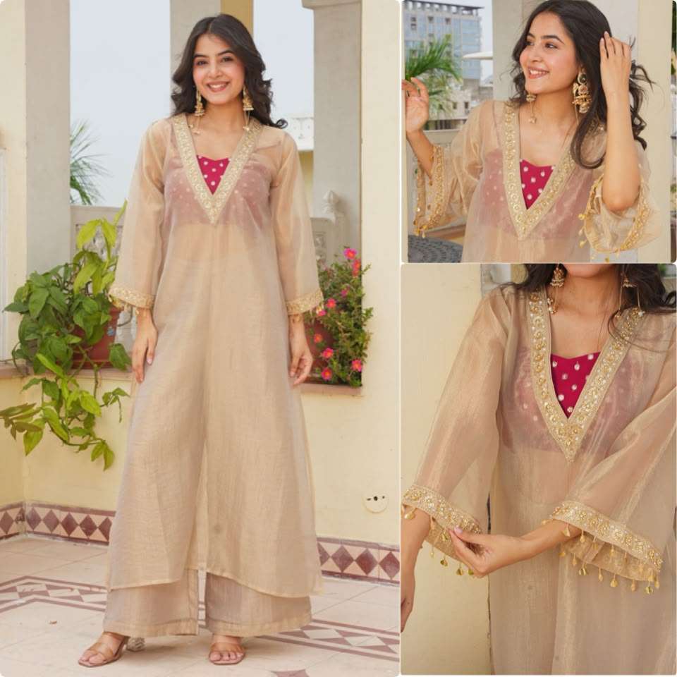 AD 241 SATIN BEAUTIFUL DESIGNER LOOK FESTIVE WEAR THREE PIECE KURTA SET COLLECTION 