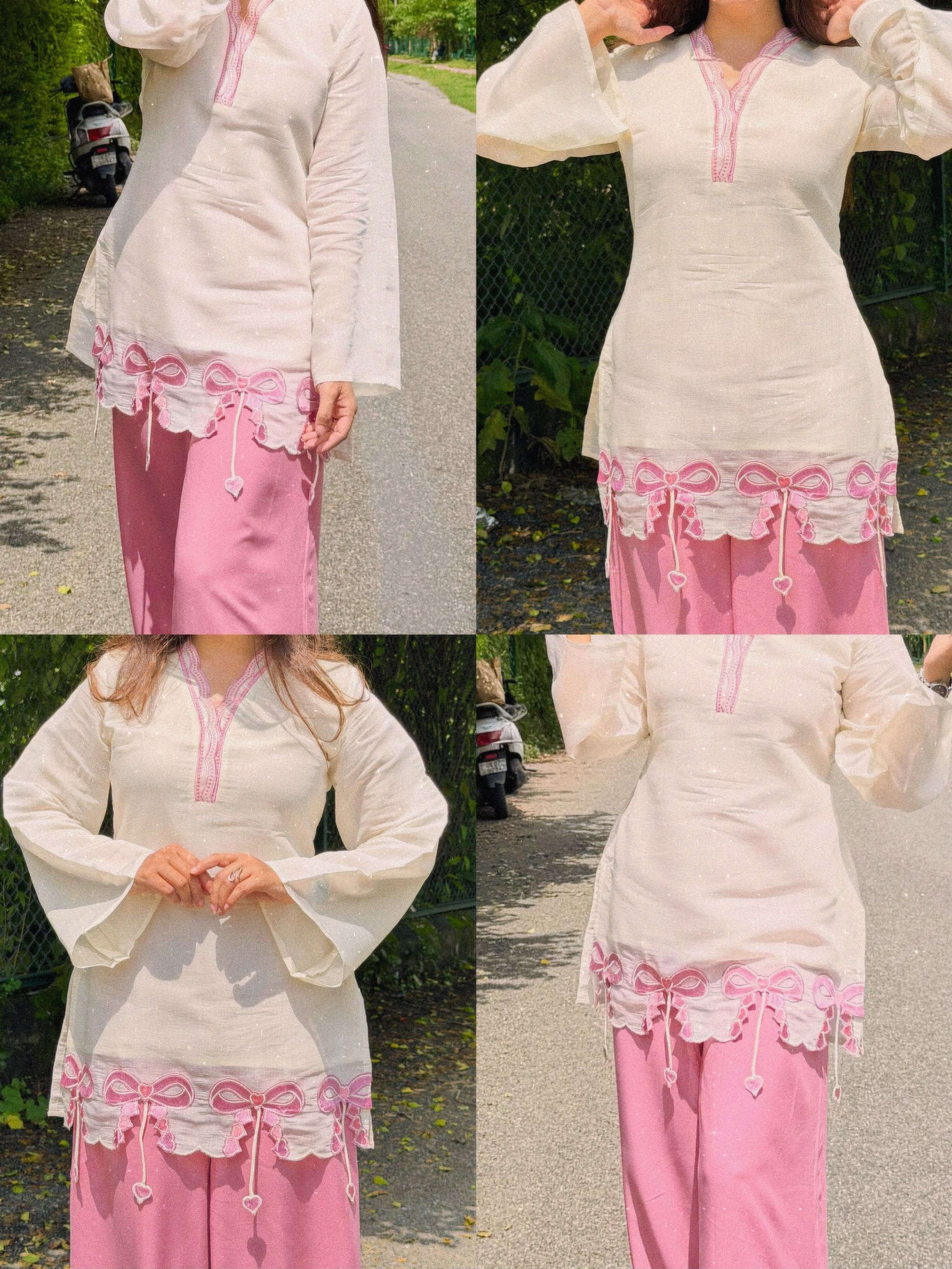 AD 244 SILK PREETY LOOK LADIES TOP WITH PLAZZO PAIR 