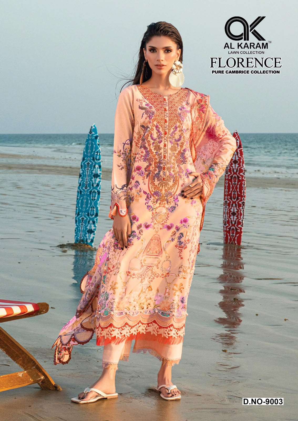 AL KARAM FLORENCE VOL 9 CAMBRIC COTTON DIGITAL PRINT SALWAR SUIT