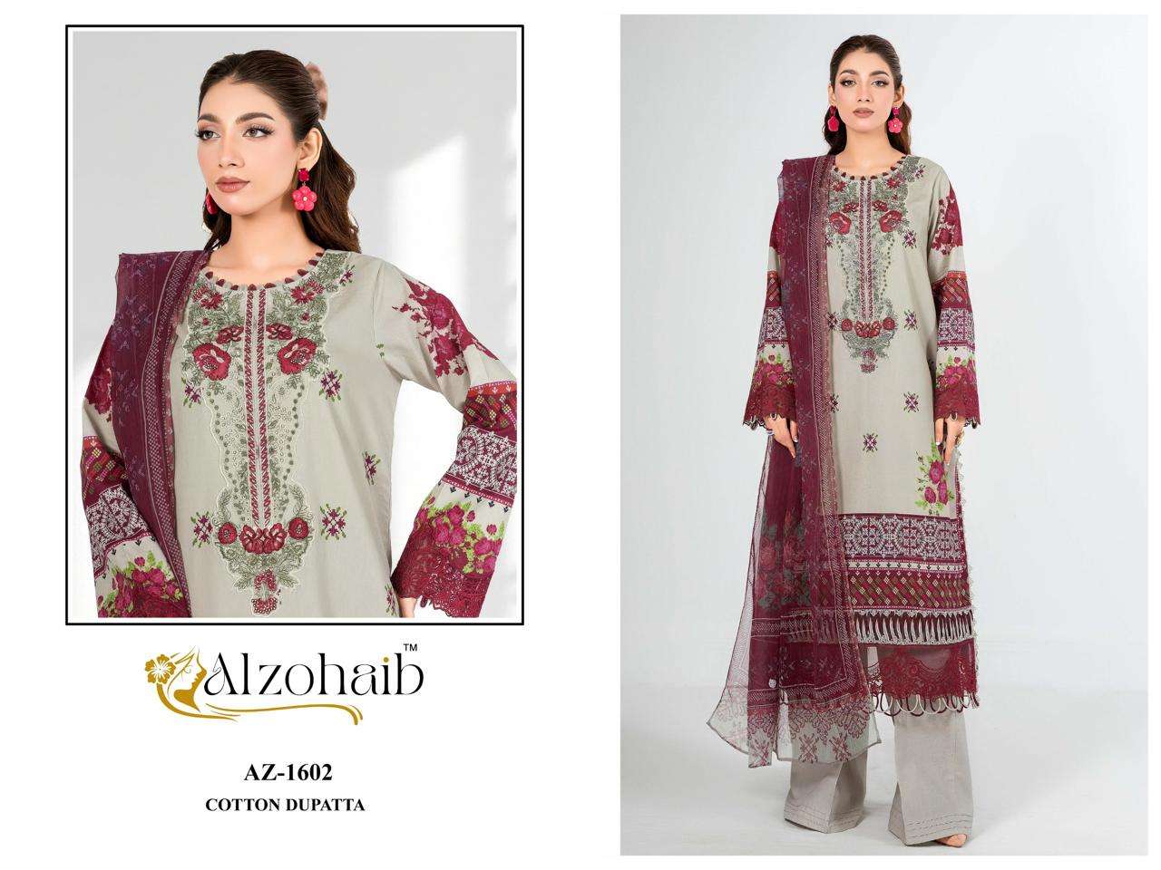 AL ZOHAIB ANISA VOL 2 COTTON DESIGNER WORK SALWAR KAMEEZ 
