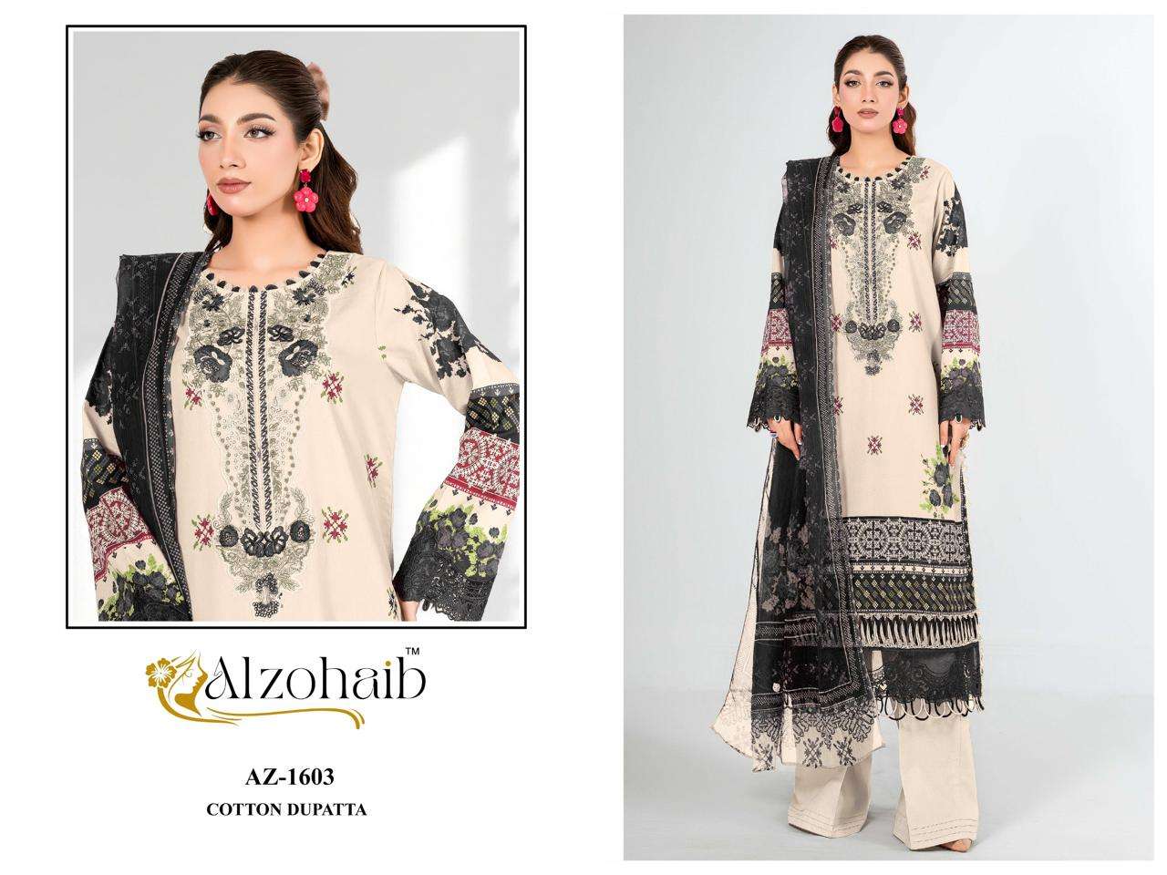 AL ZOHAIB ANISA VOL 2 COTTON DESIGNER WORK SALWAR KAMEEZ 