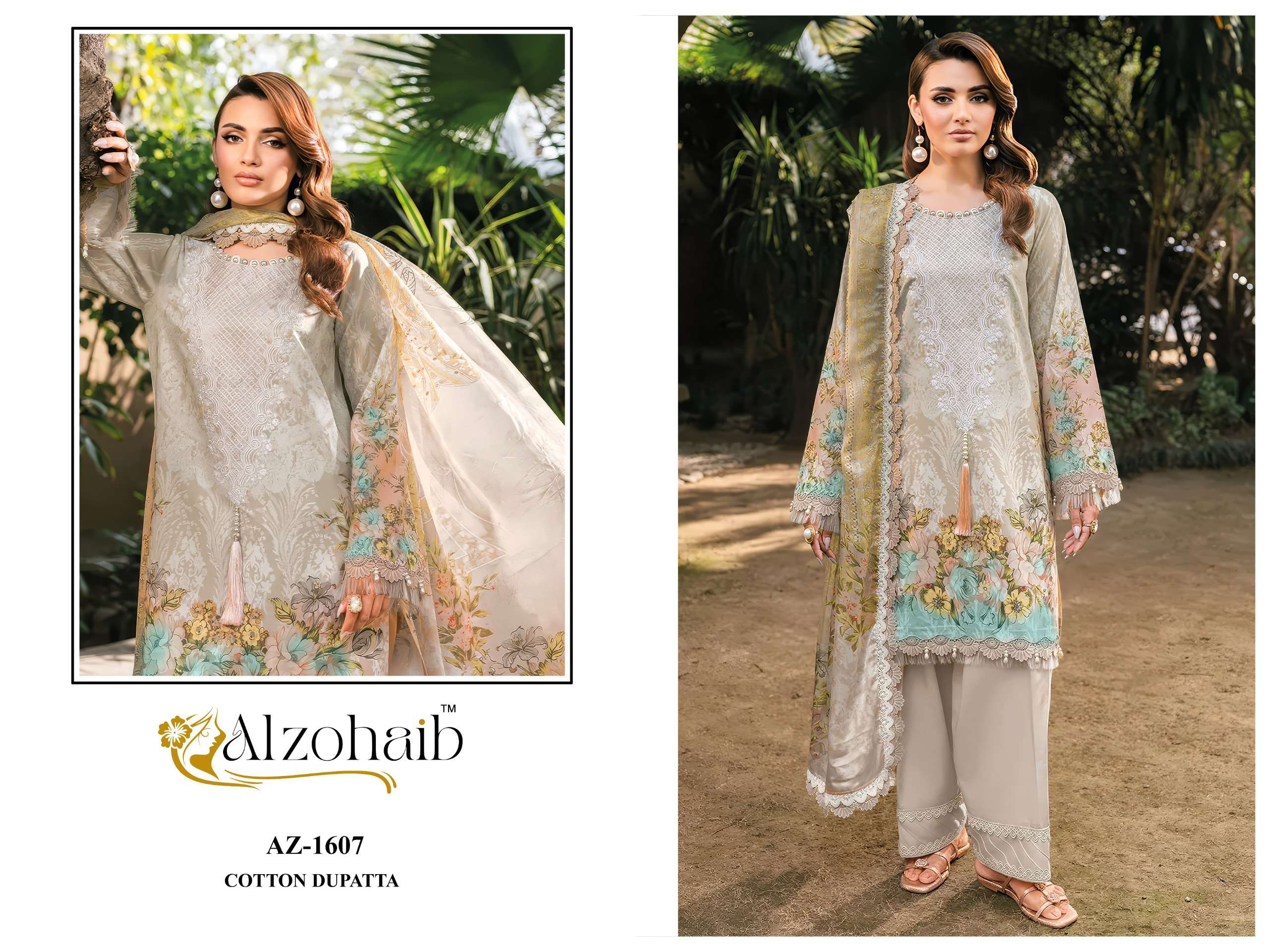 AL ZOHAIB NOURA VOL 2 COTTON PATCH EMBROIDERY WORK SALWAR KAMEEZ 