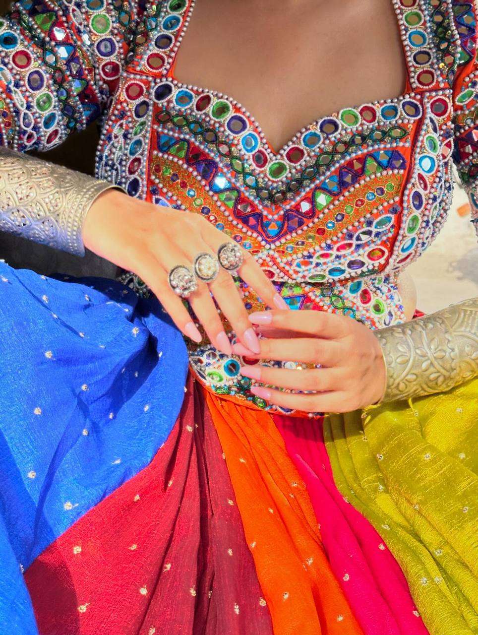 ALC 210 COTTON  DESIGNER PRINTED DESIGNER NAVRATRI WEAR LAHENGA CHOLI