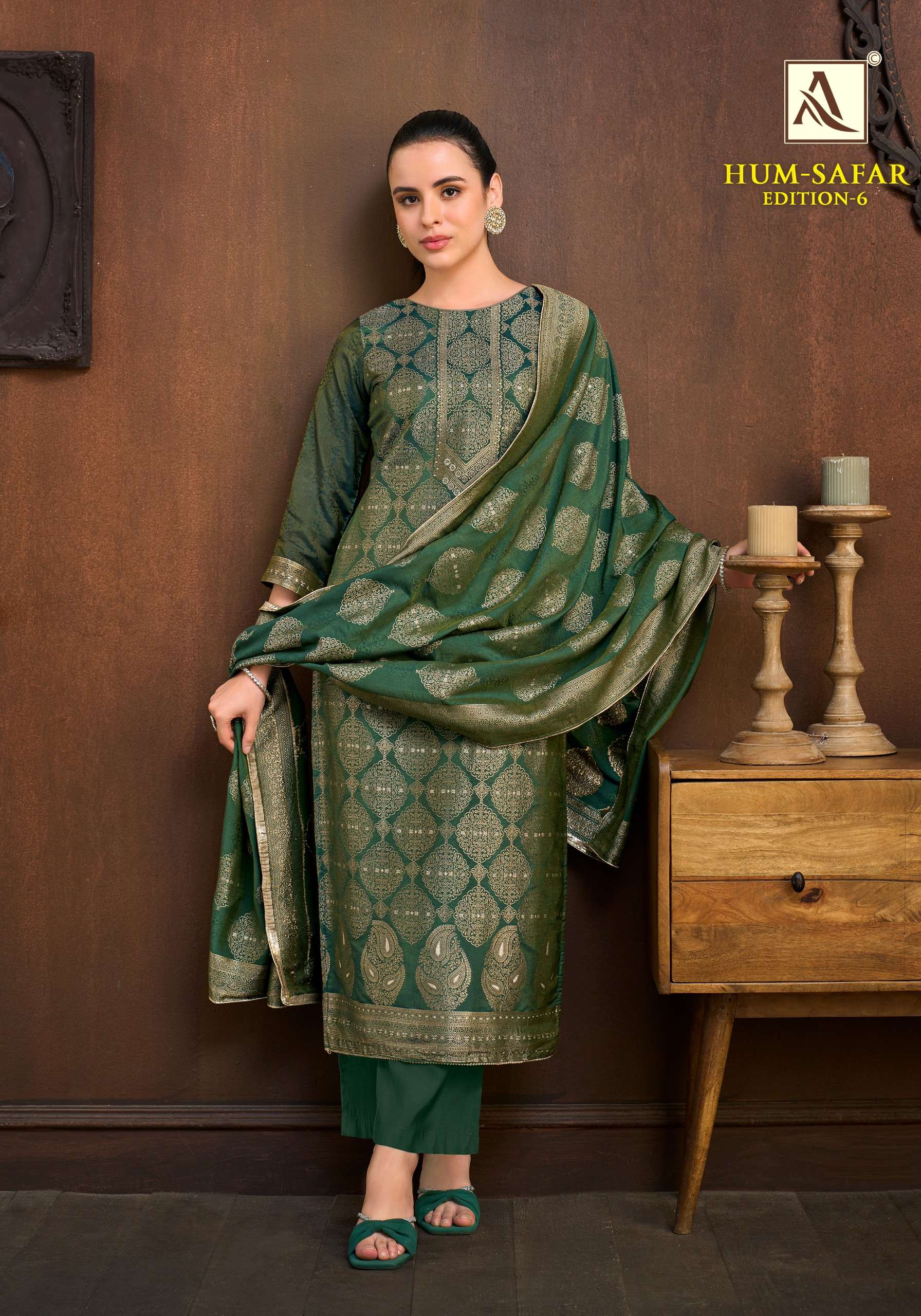 ALOK SUITS HUMSAFAR EDITION 6 VISCOSE JACQUARD DESIGNER WORKS SUIT