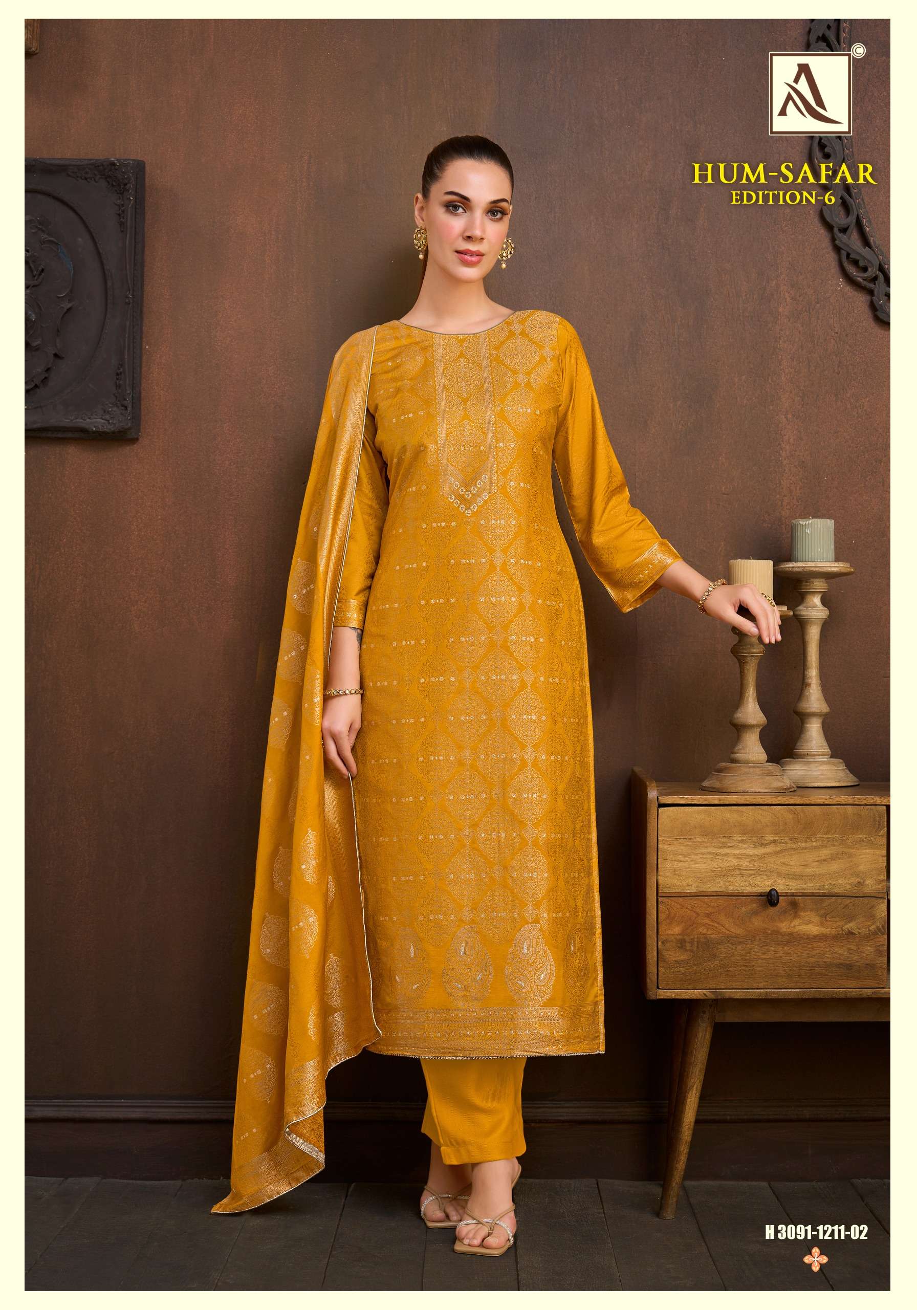 ALOK SUITS HUMSAFAR EDITION 6 VISCOSE JACQUARD DESIGNER WORKS SUIT