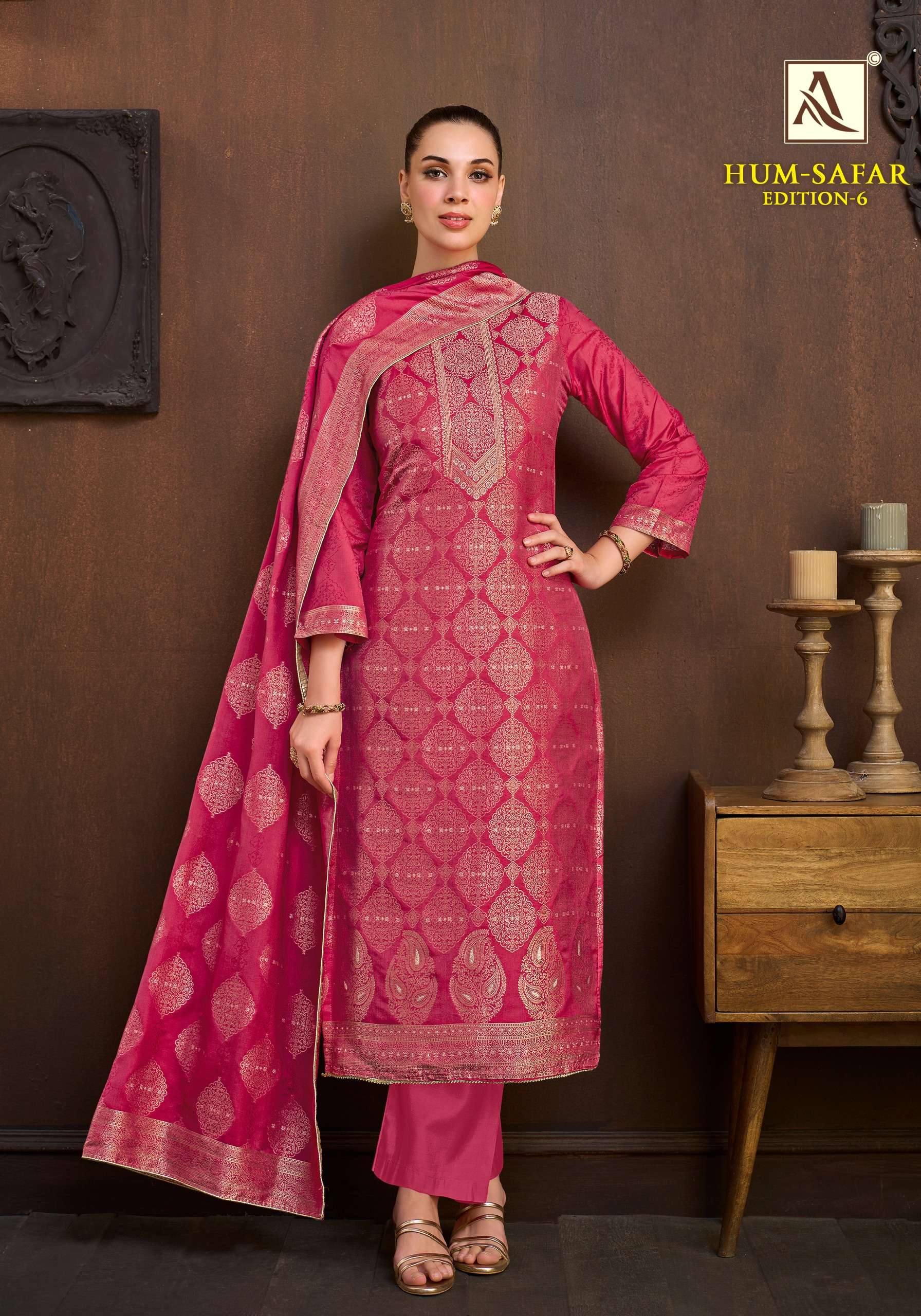 ALOK SUITS HUMSAFAR EDITION 6 VISCOSE JACQUARD DESIGNER WORKS SUIT