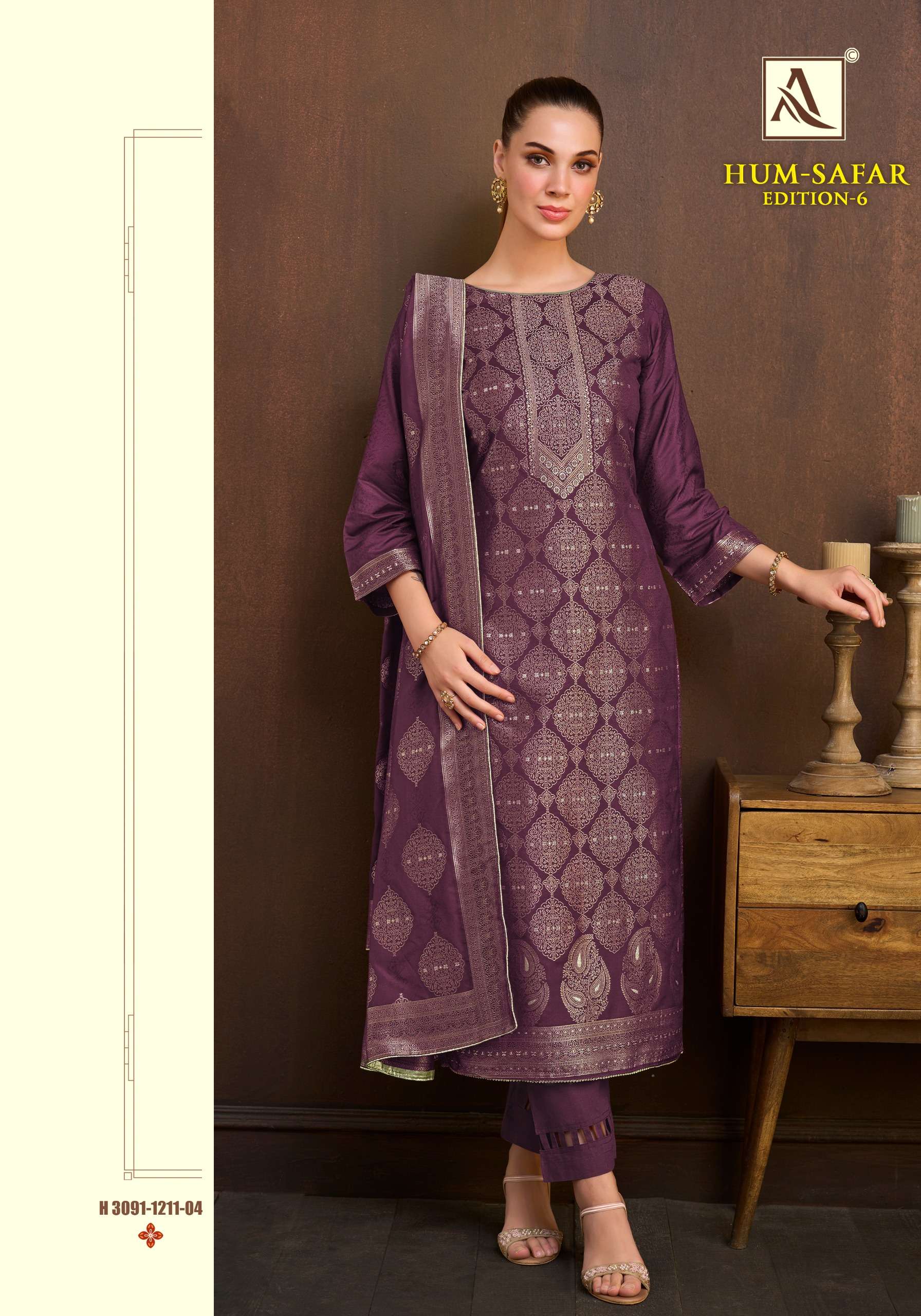 ALOK SUITS HUMSAFAR EDITION 6 VISCOSE JACQUARD DESIGNER WORKS SUIT