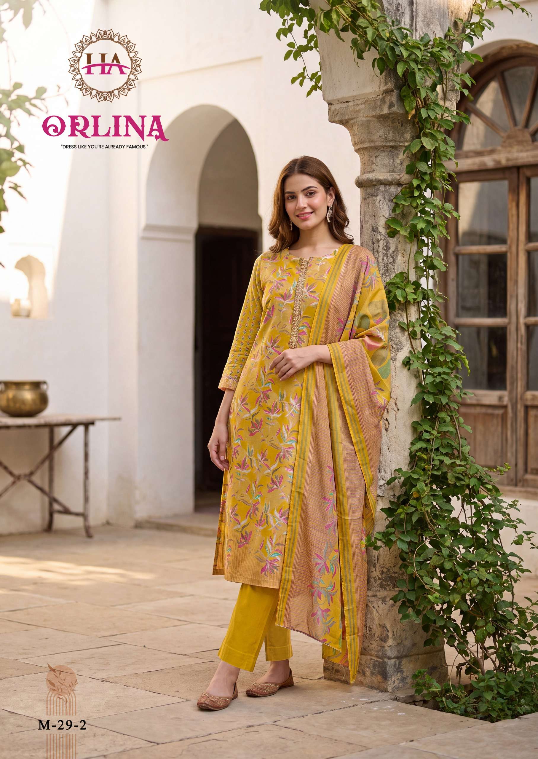 ALOK SUITS ORLINA JAM COTTON PRINT WITH FANCY WORK SUIT