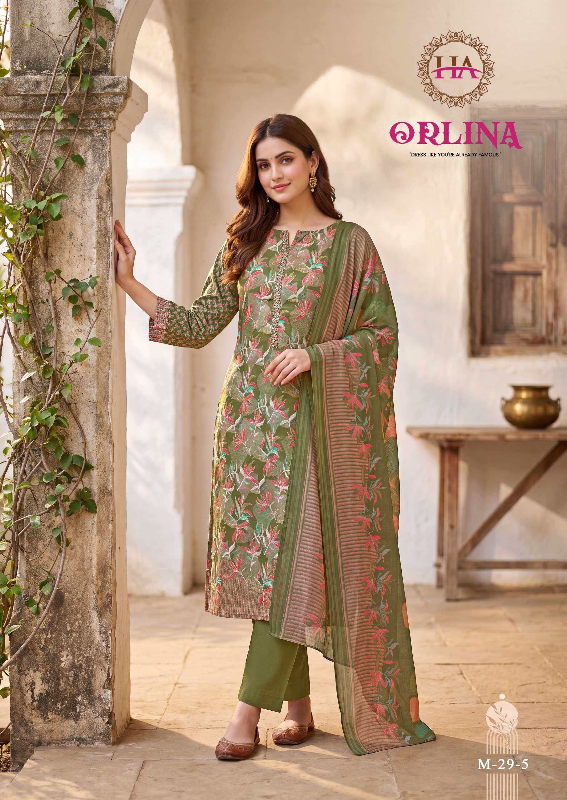 ALOK SUITS ORLINA JAM COTTON PRINT WITH FANCY WORK SUIT