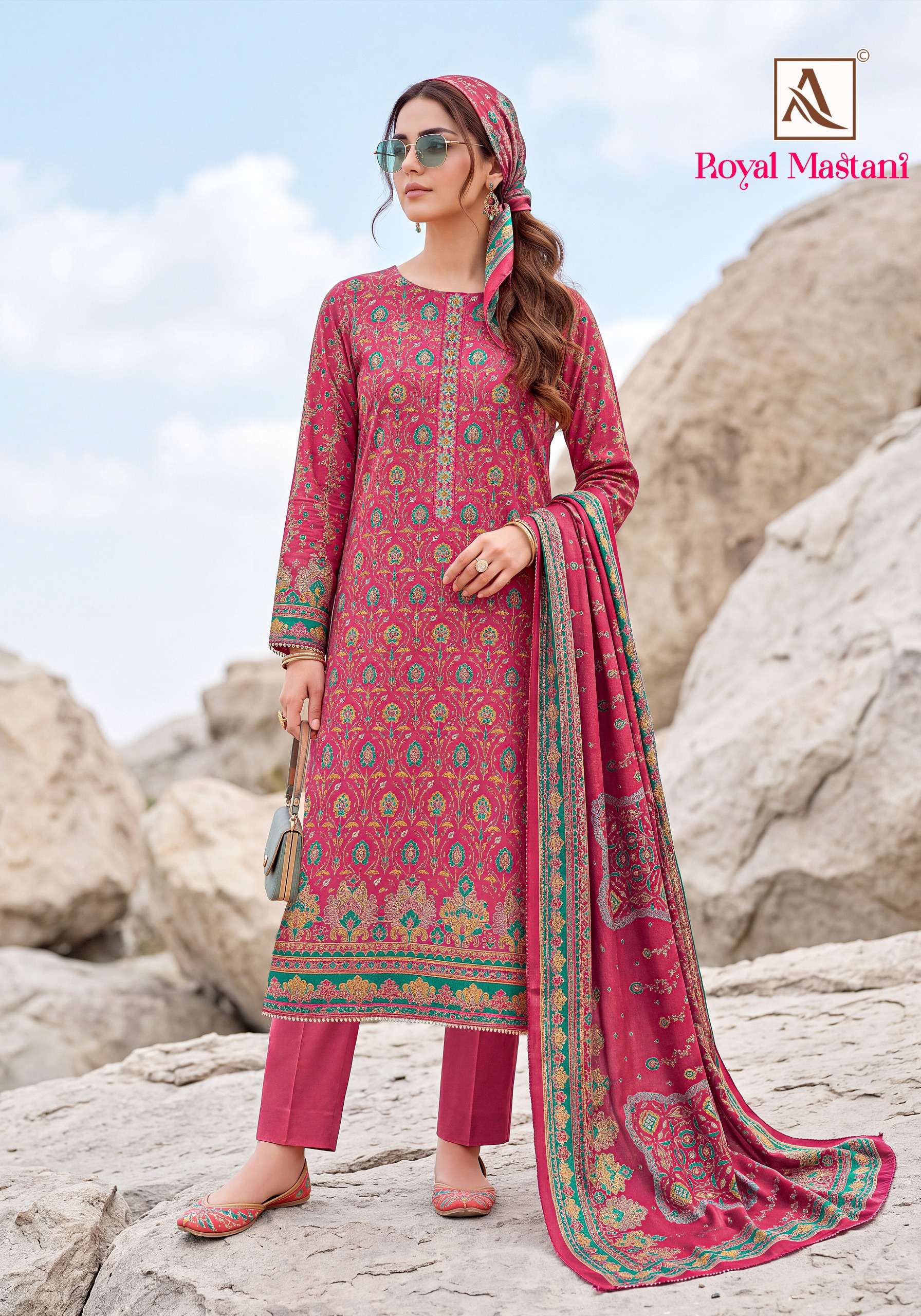 ALOK SUITS ROYAL MASTANI VISCOSE PRINT WITH FANCY EMBROIDERY WORK SUIT