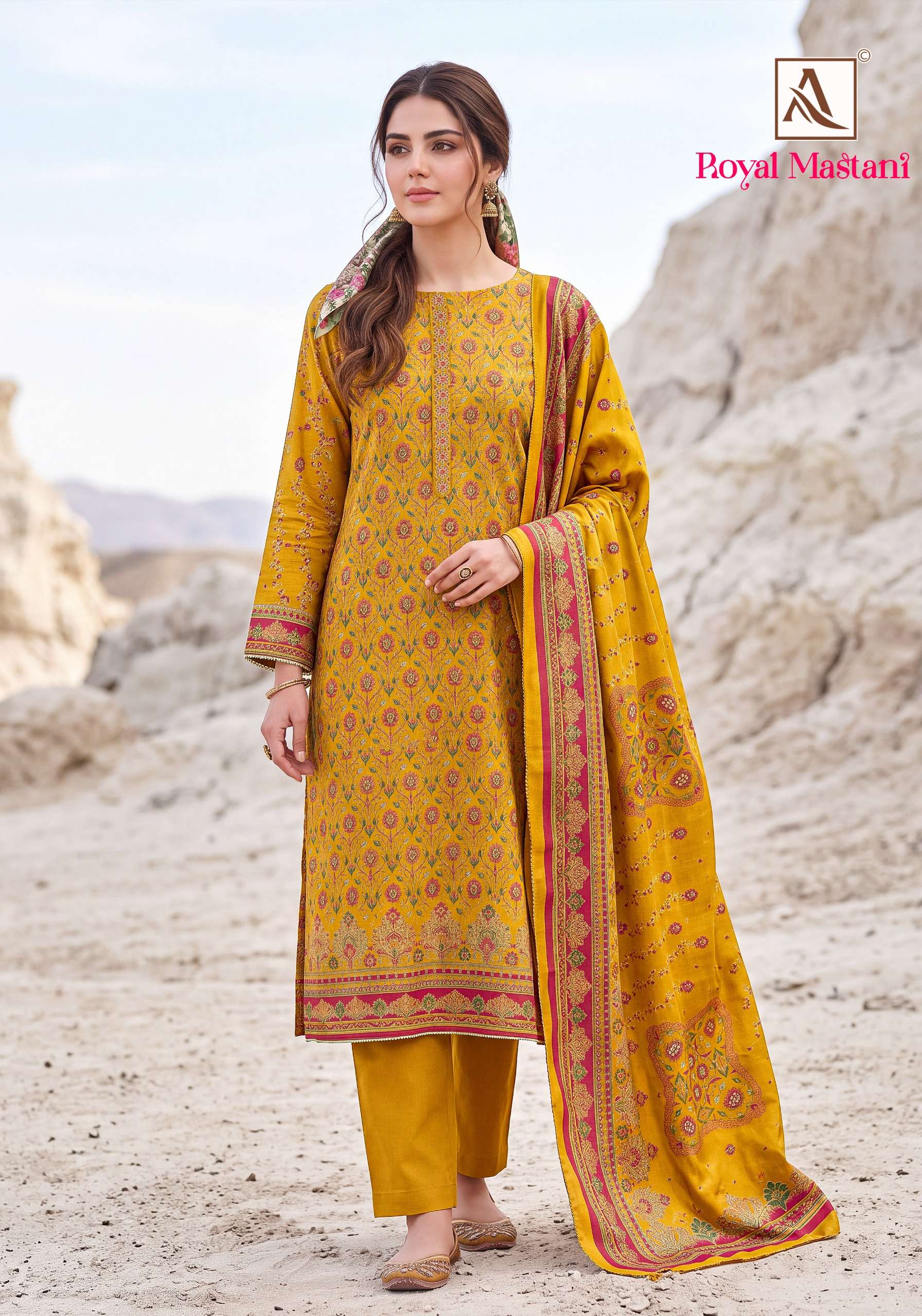 ALOK SUITS ROYAL MASTANI VISCOSE PRINT WITH FANCY EMBROIDERY WORK SUIT