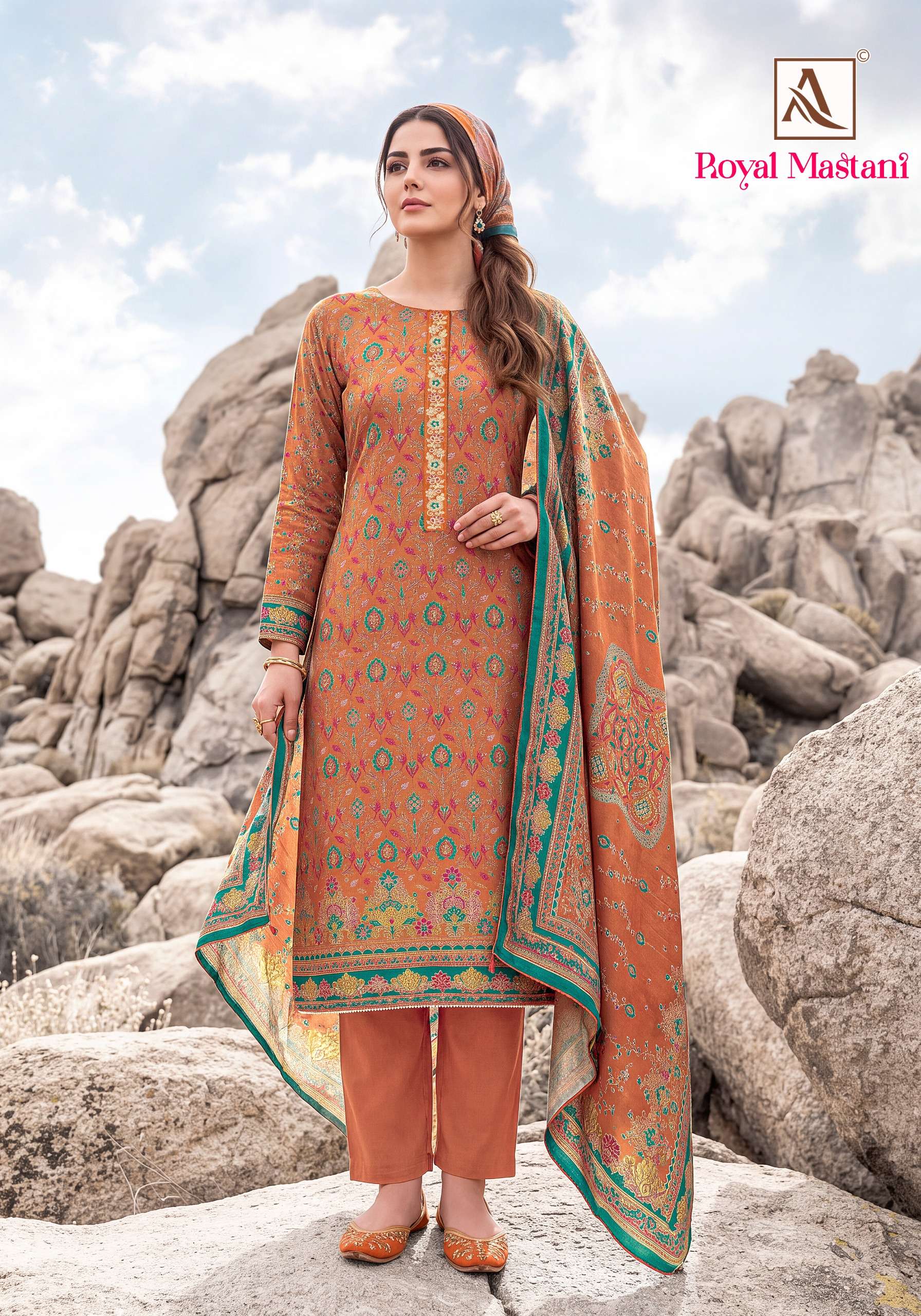 ALOK SUITS ROYAL MASTANI VISCOSE PRINT WITH FANCY EMBROIDERY WORK SUIT