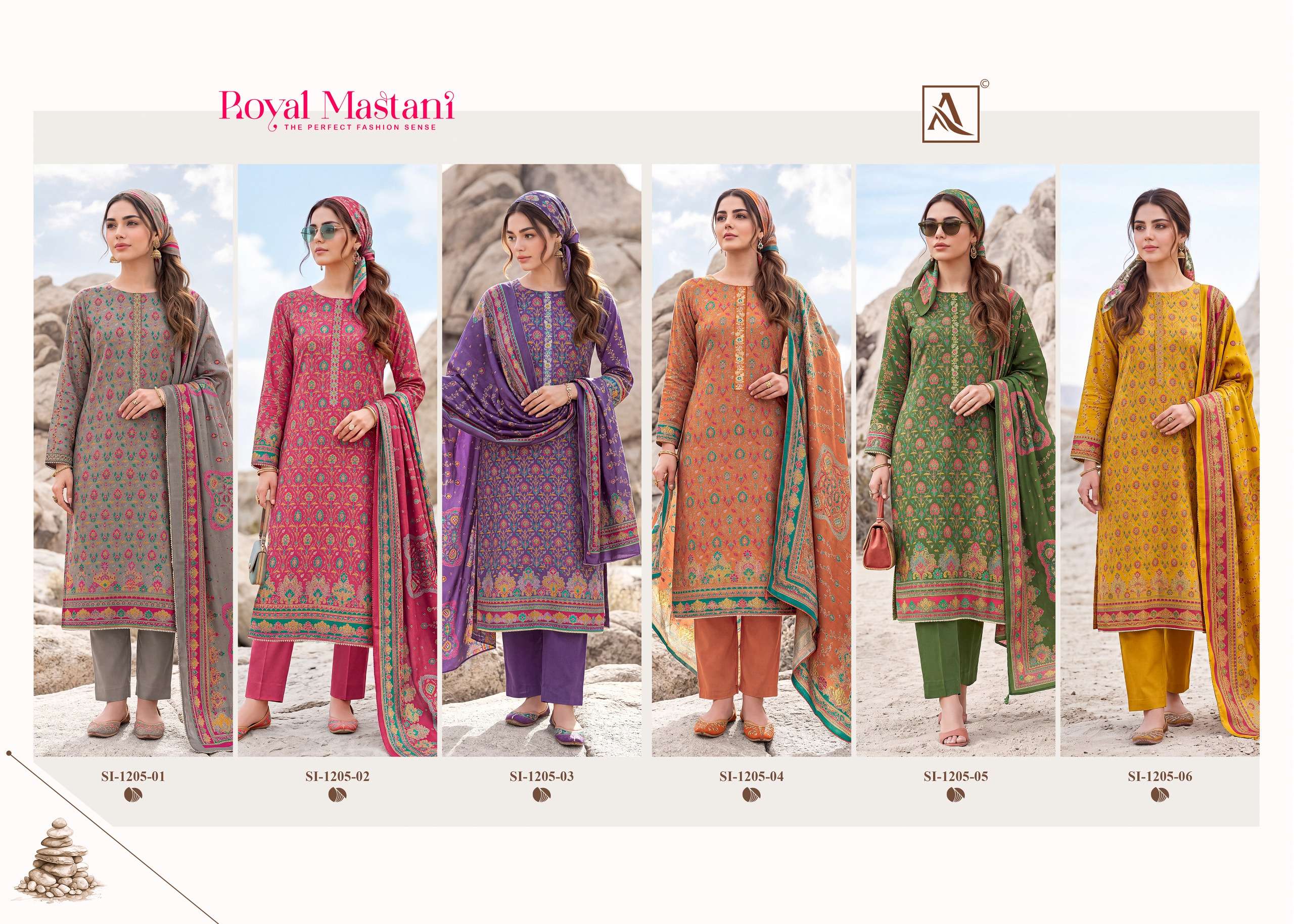 ALOK SUITS ROYAL MASTANI VISCOSE PRINT WITH FANCY EMBROIDERY WORK SUIT