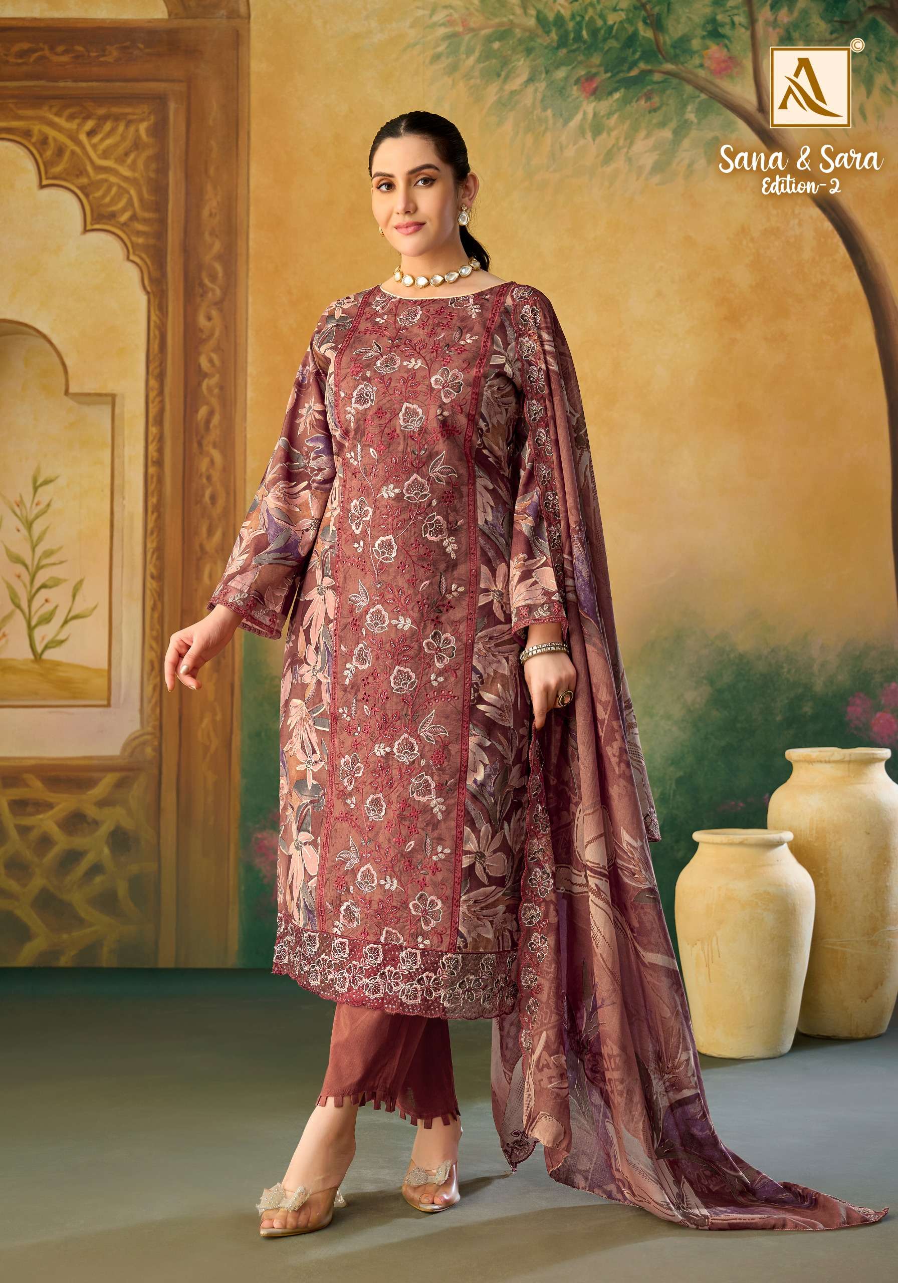 ALOK SUITS SANA AND SARA VOL 2 COTTON DIGITAL PRINT WITH FANCY WORK LADIES SUIT