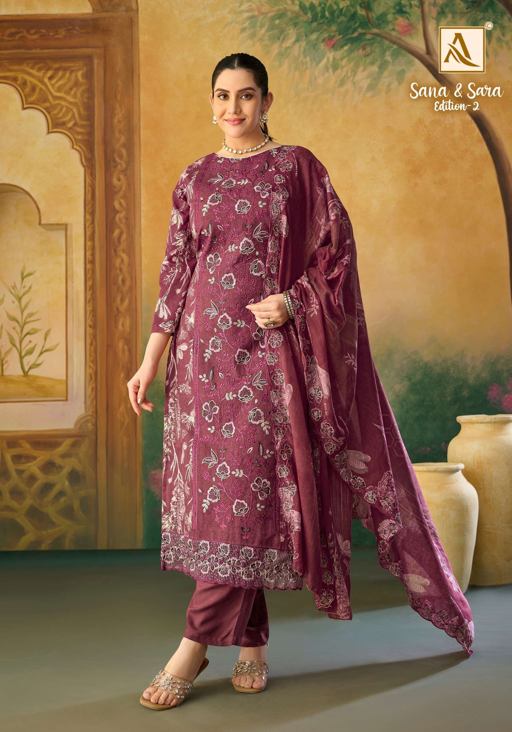 ALOK SUITS SANA AND SARA VOL 2 COTTON DIGITAL PRINT WITH FANCY WORK LADIES SUIT