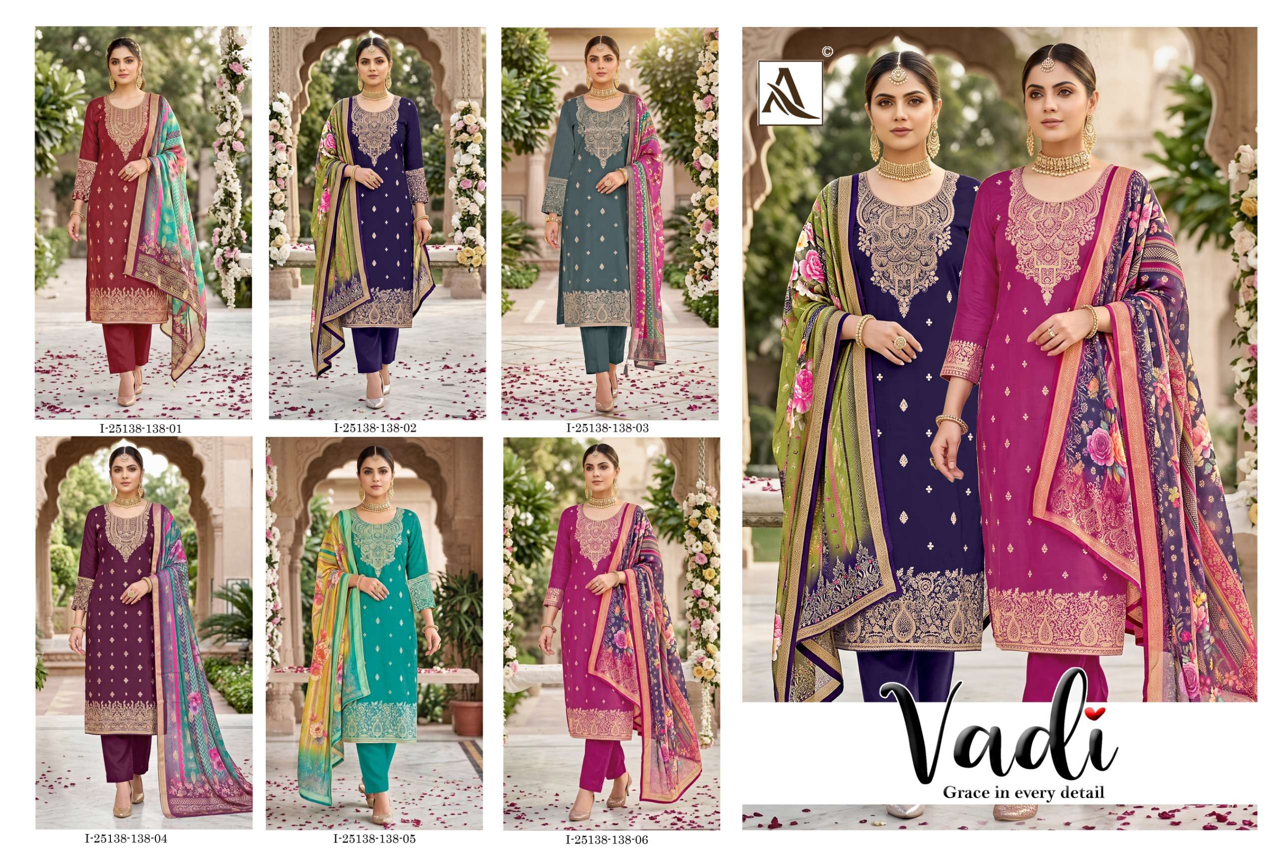 ALOK SUITS VADI JACQUARD DESIGNER WORK LADIES SUIT