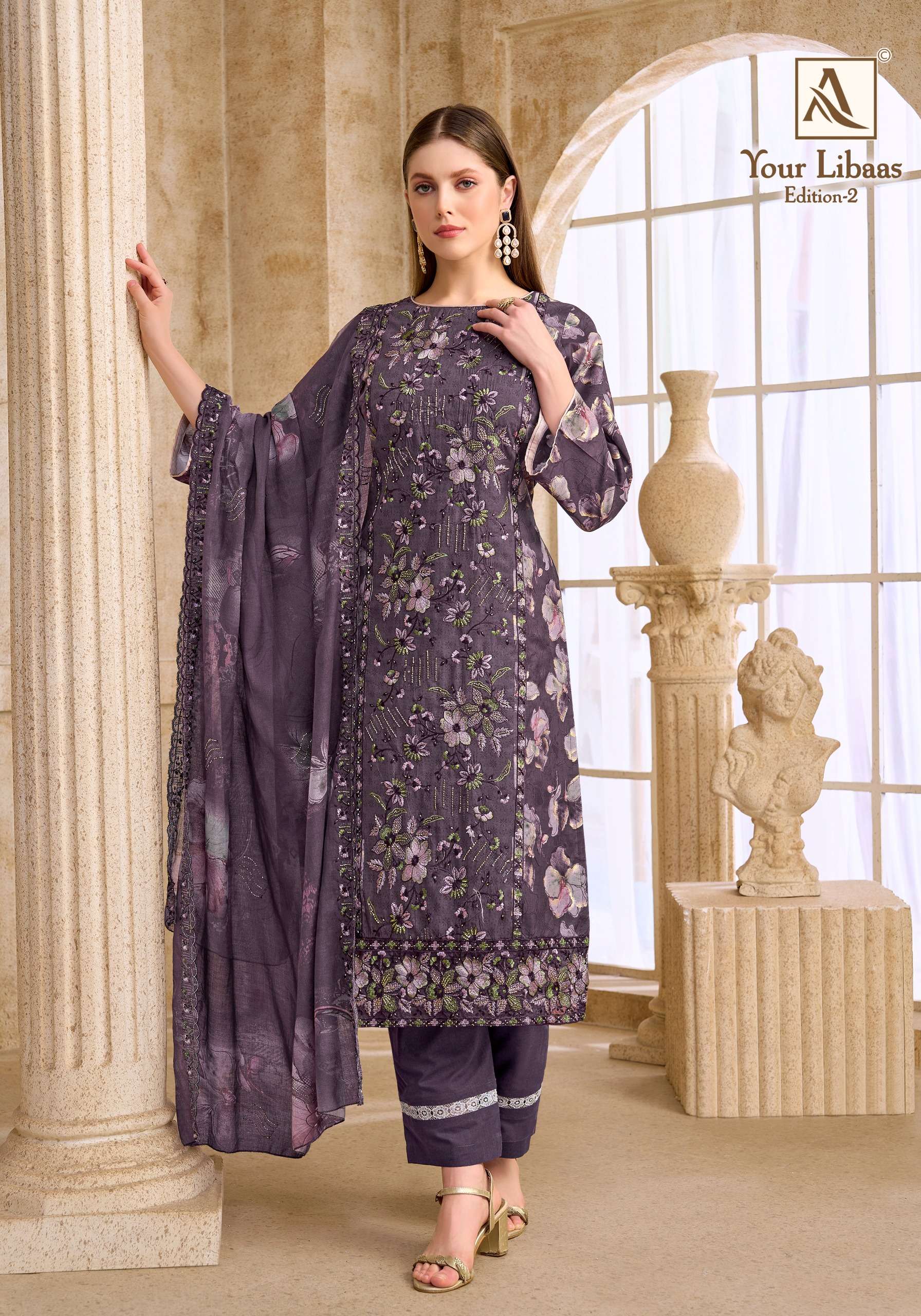 ALOK SUITS YOUR LIBAAS VOL 2 COTTON DIGITAL PRINT WITH FANCY EMBROIDERY WORK SUIT