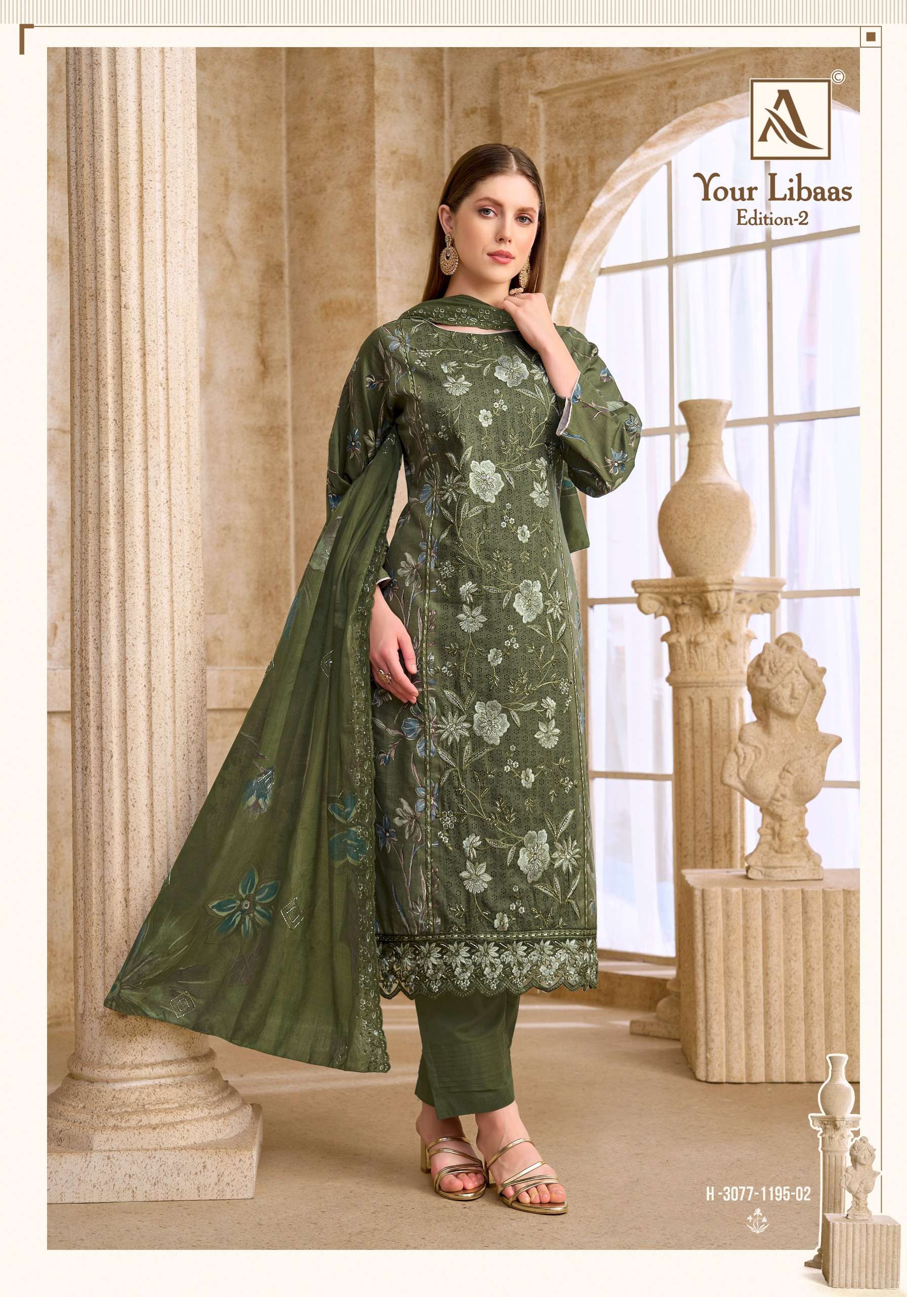 ALOK SUITS YOUR LIBAAS VOL 2 COTTON DIGITAL PRINT WITH FANCY EMBROIDERY WORK SUIT