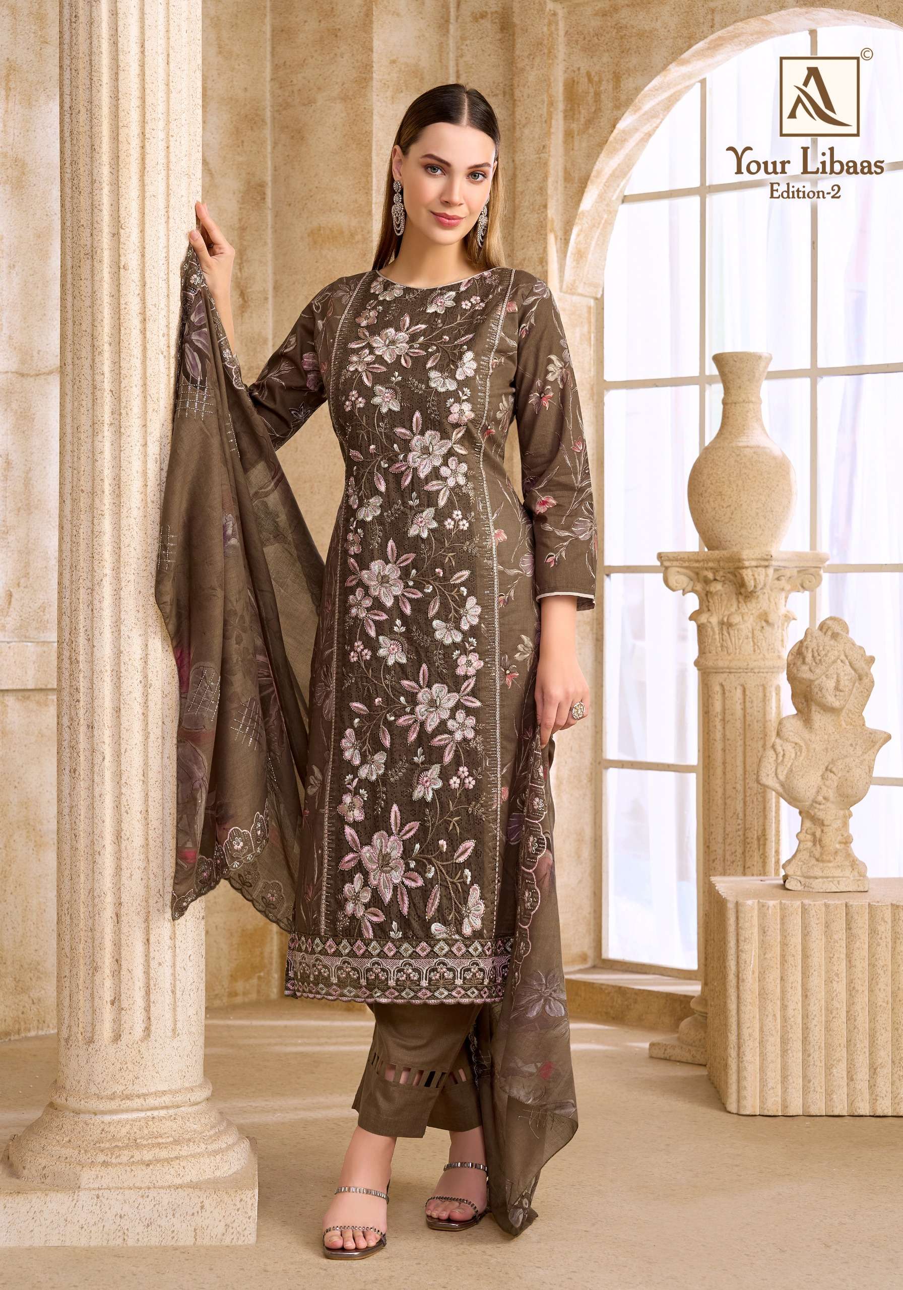 ALOK SUITS YOUR LIBAAS VOL 2 COTTON DIGITAL PRINT WITH FANCY EMBROIDERY WORK SUIT