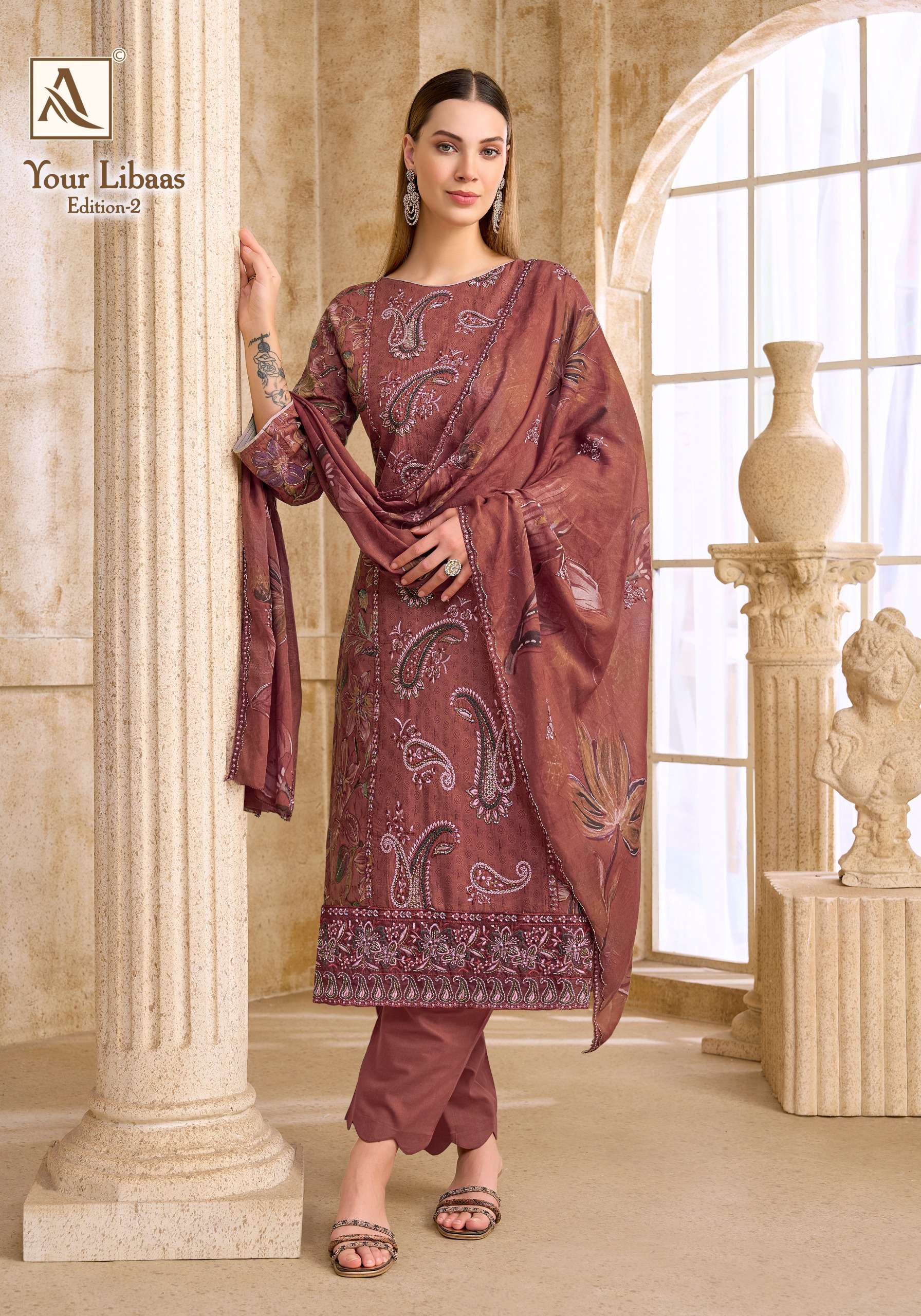 ALOK SUITS YOUR LIBAAS VOL 2 COTTON DIGITAL PRINT WITH FANCY EMBROIDERY WORK SUIT